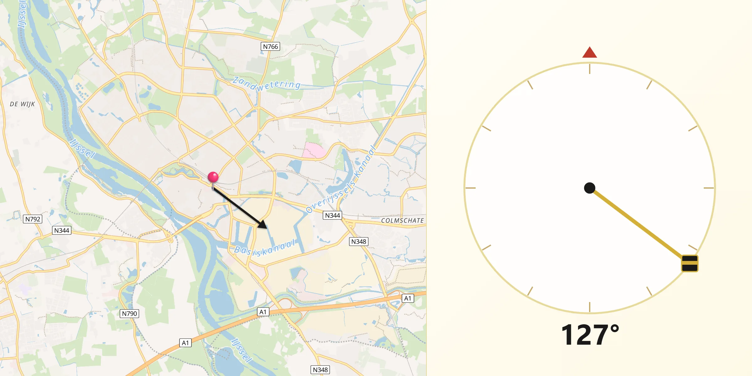 Deventer şehrinden Kıble Yönü