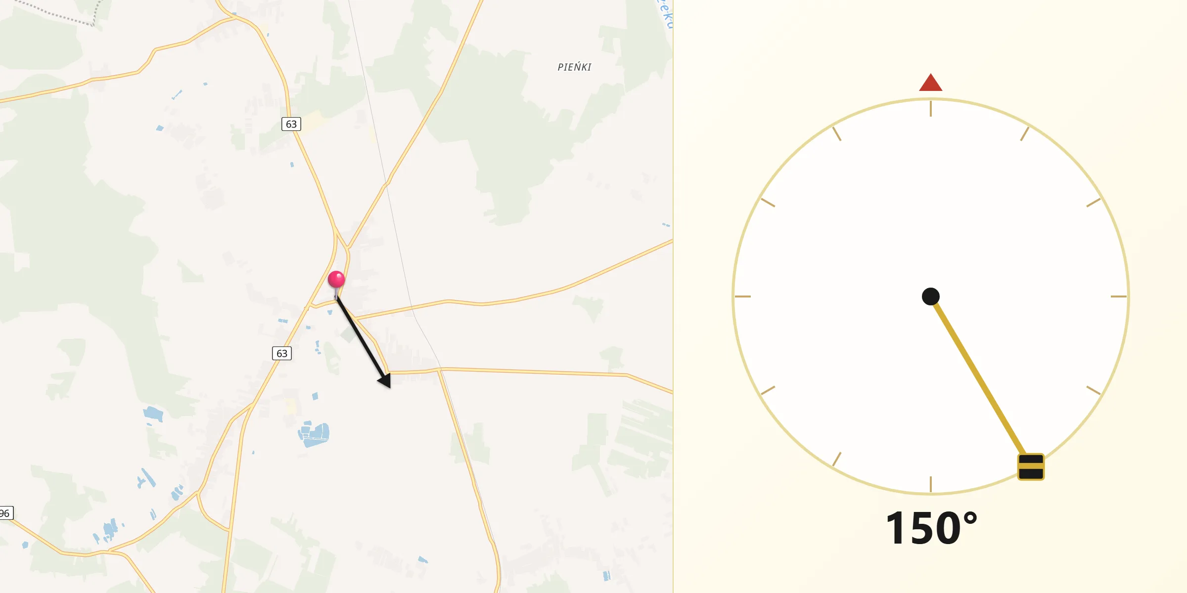 Kierunek Qibla z Suchożebry