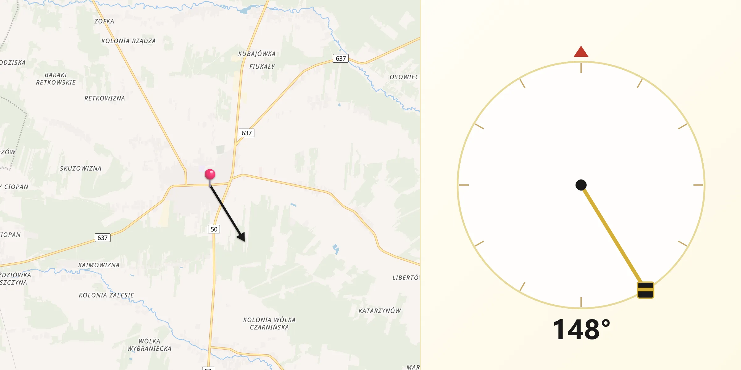 Kierunek Qibla z Stanisławów