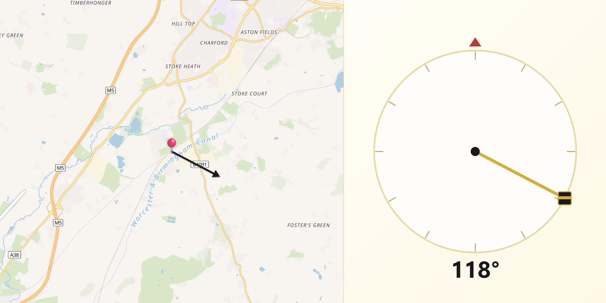 Qibla Direction from Stoke Prior