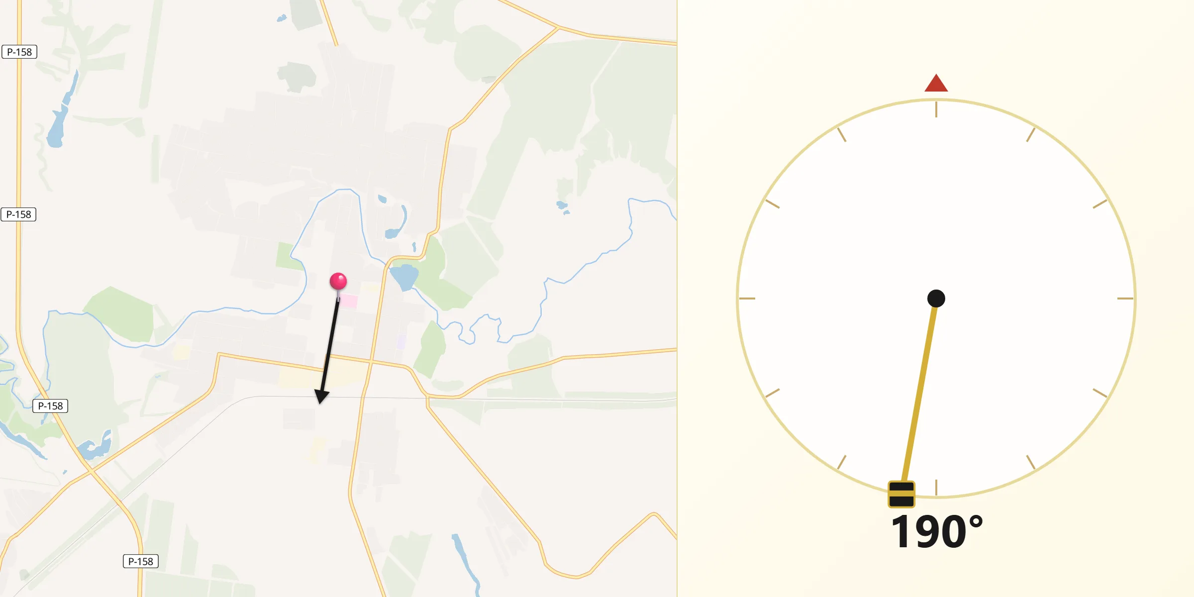 Направление Киблы из Петровск