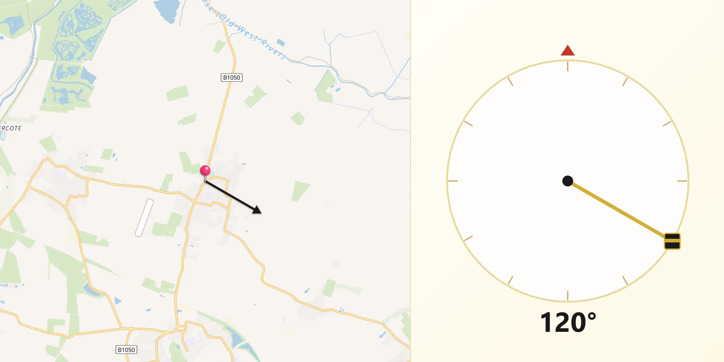 Qibla Direction from Willingham