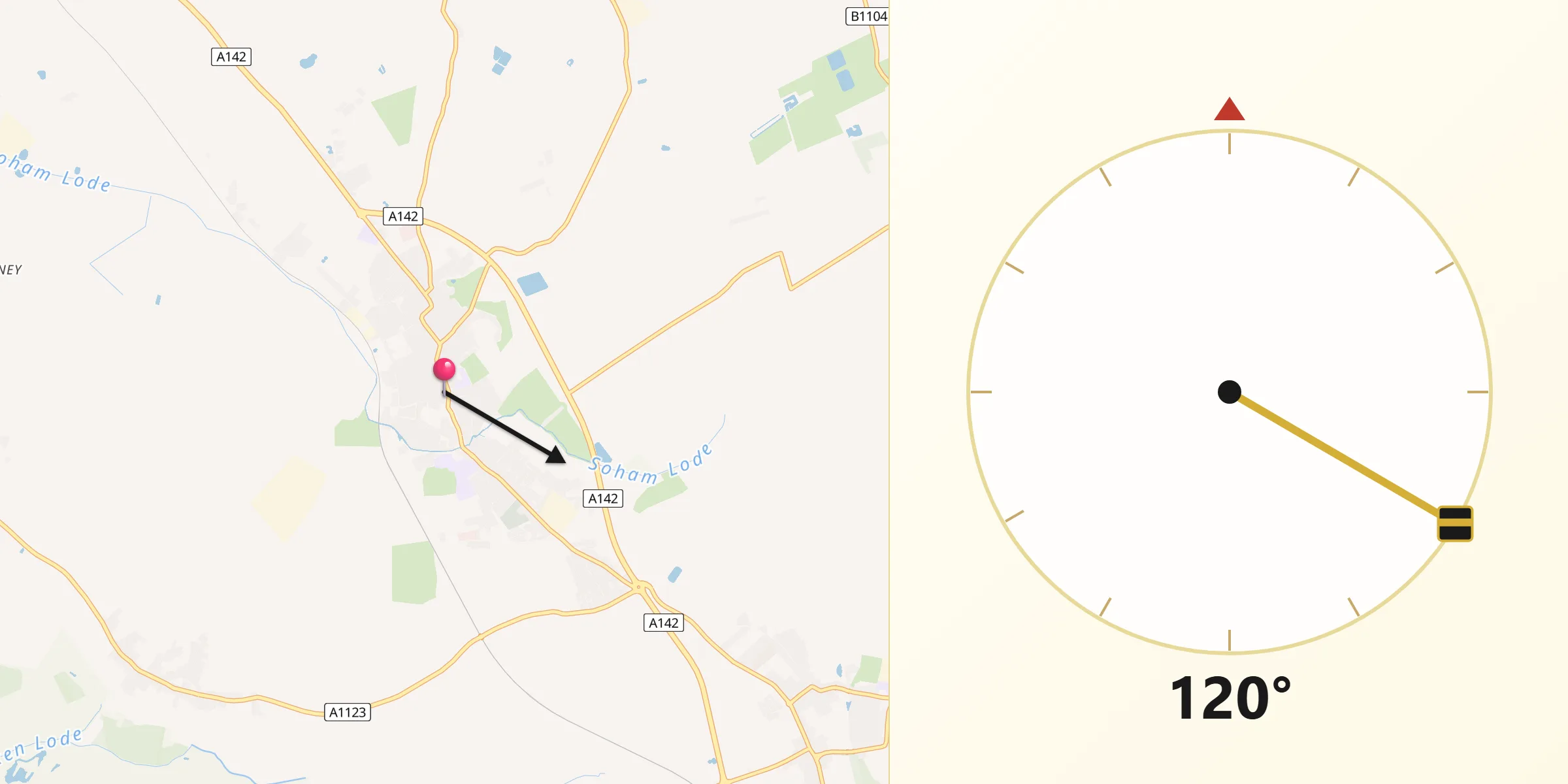 Qibla Direction from Soham