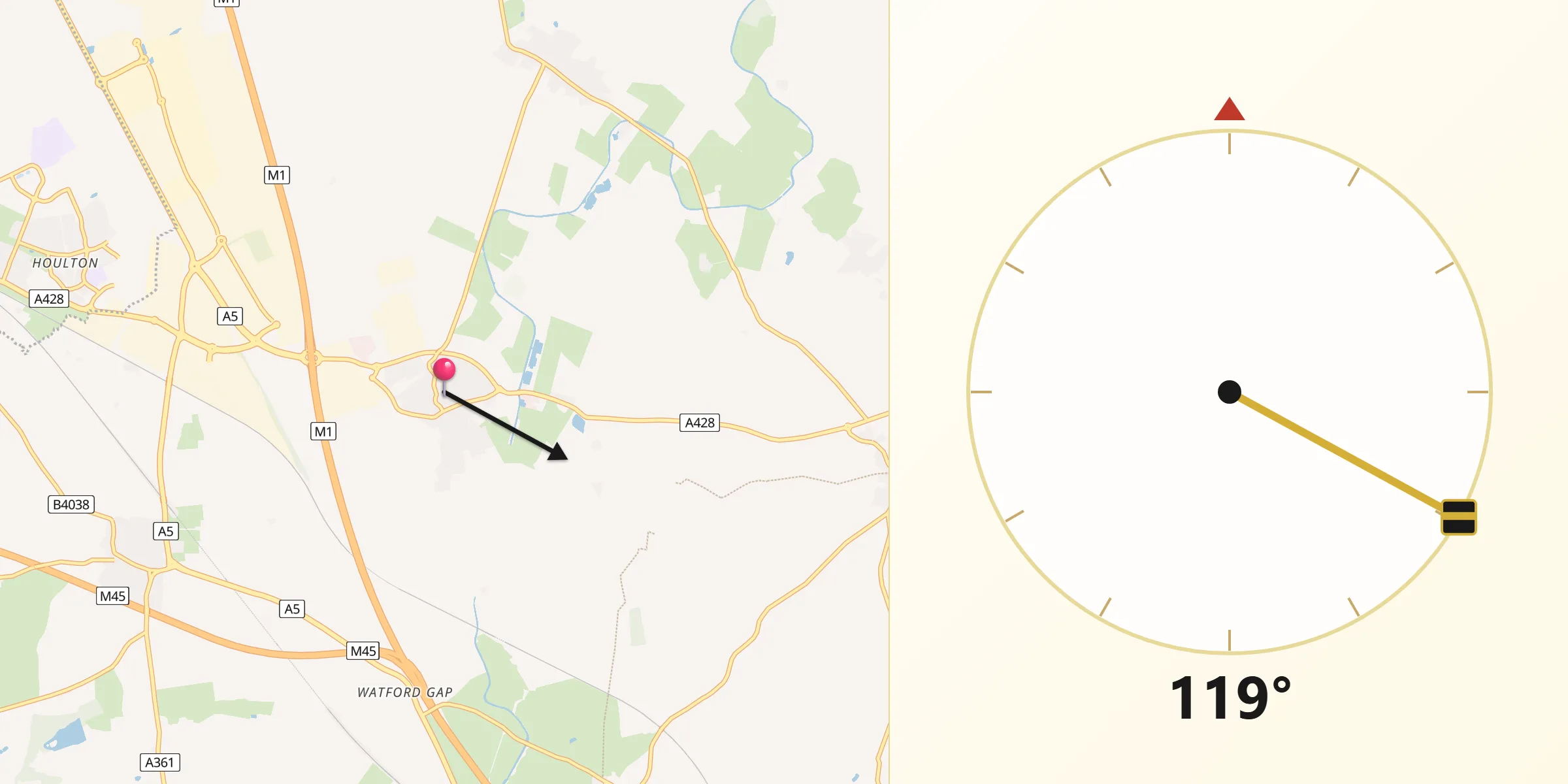 Qibla Direction from Crick