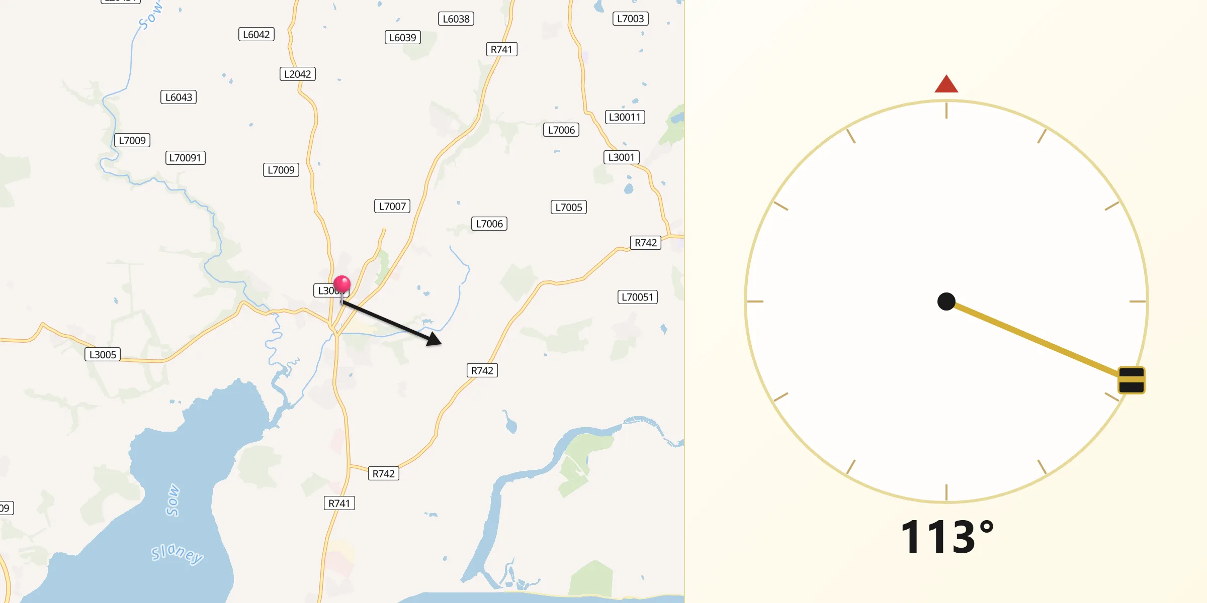 Qibla Direction from Castlebridge