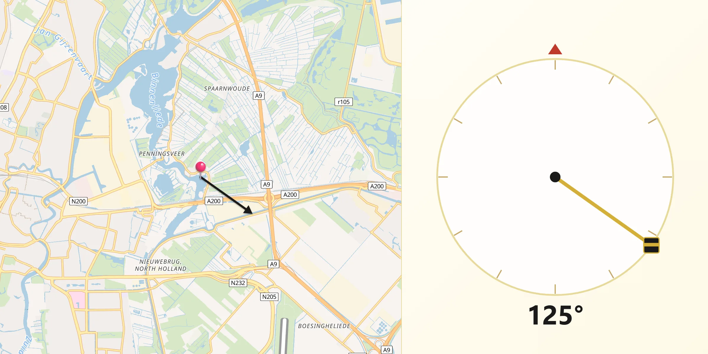 Qibla Richting vanaf Haarlemmerliede
