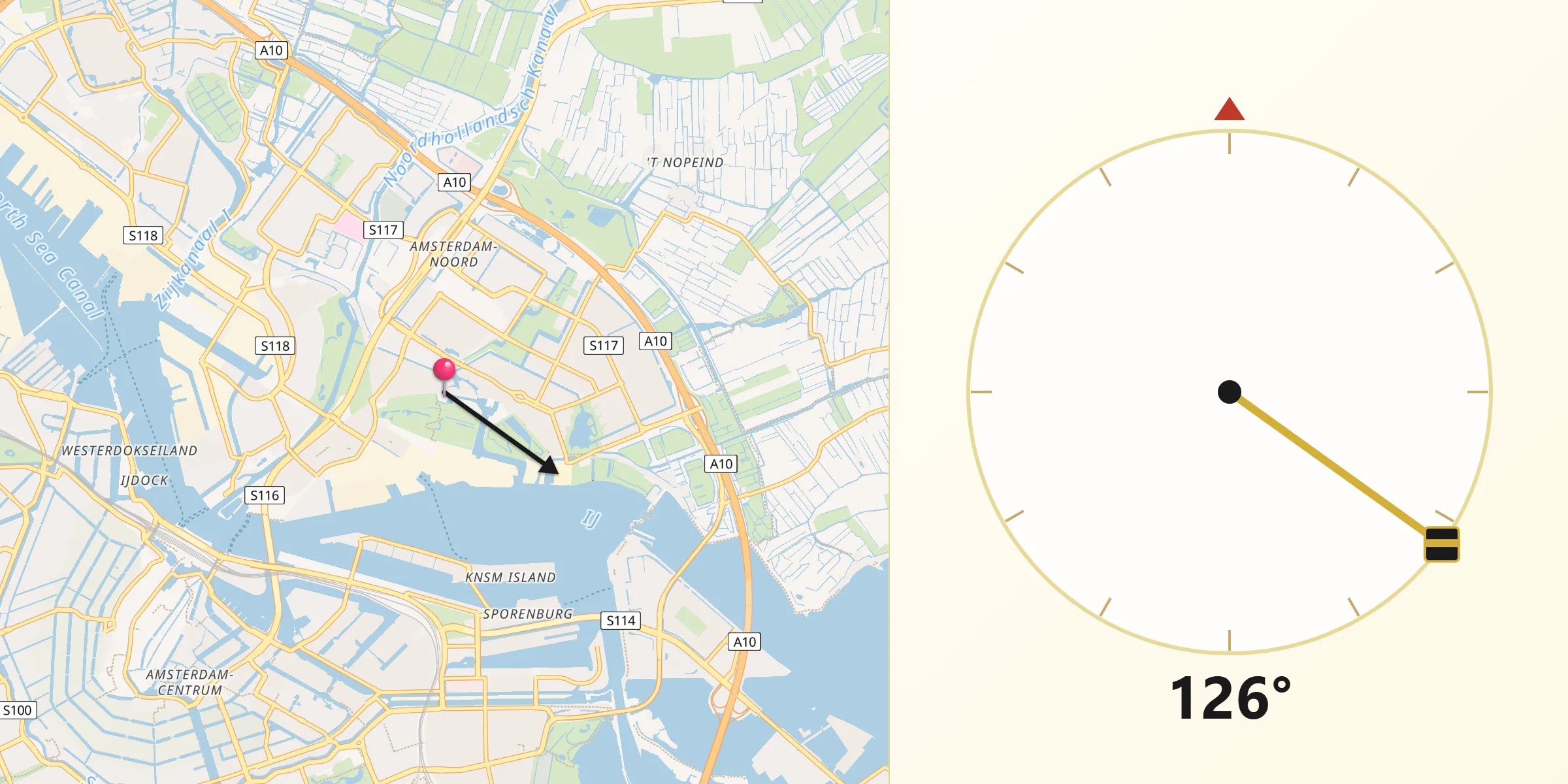 Qibla Richting vanaf Nieuwendam