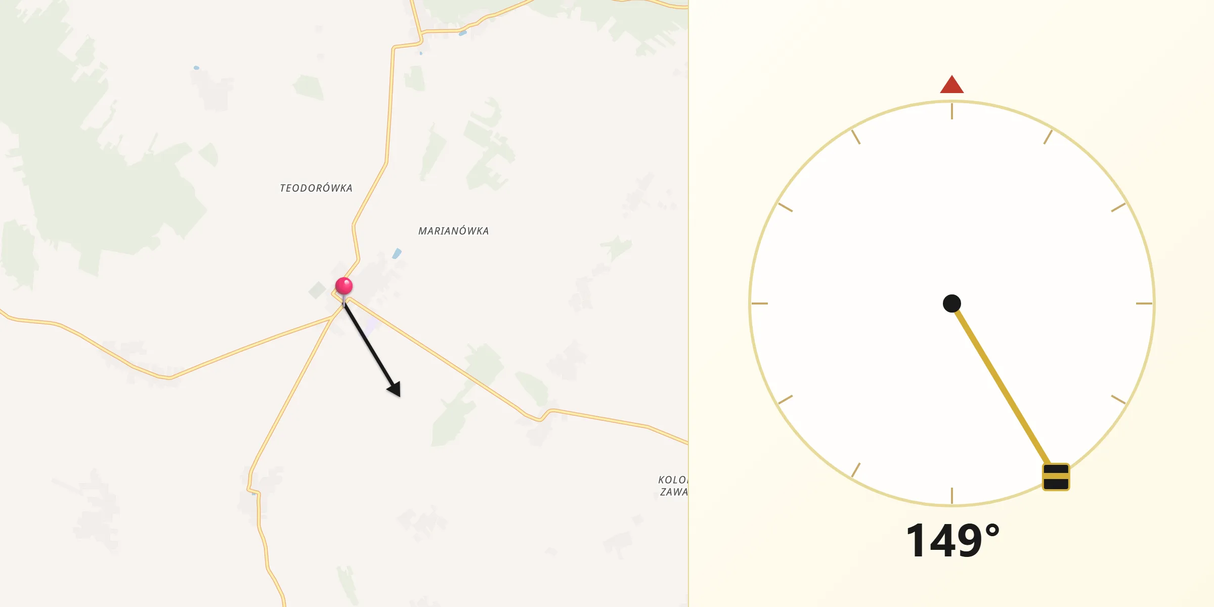 Kierunek Qibla z Korytnica