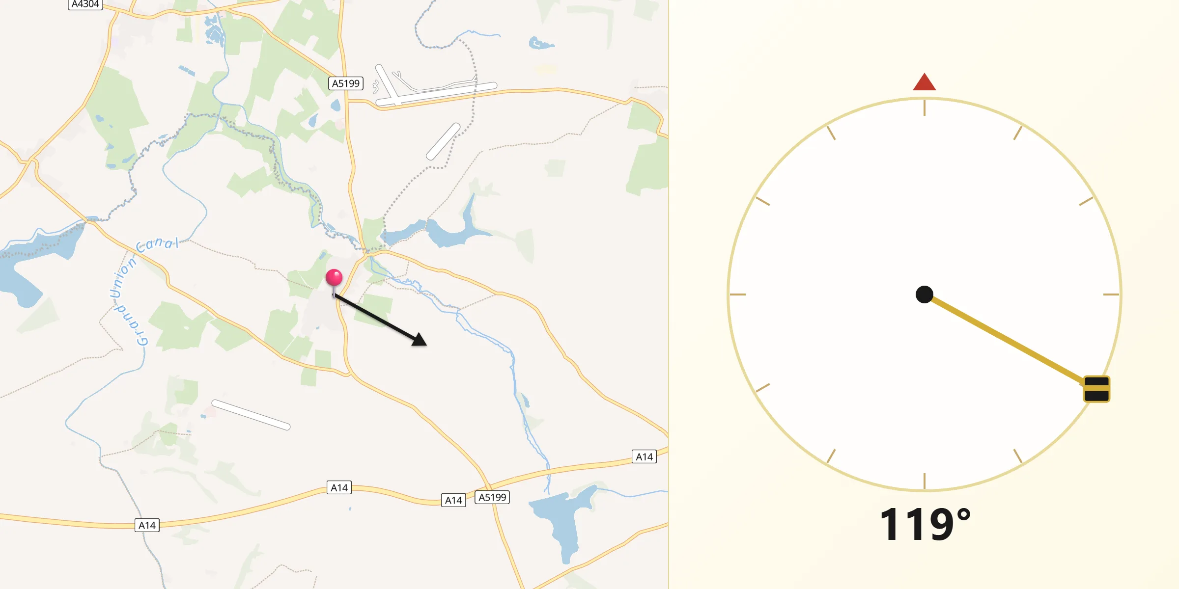 Qibla Direction from Welford