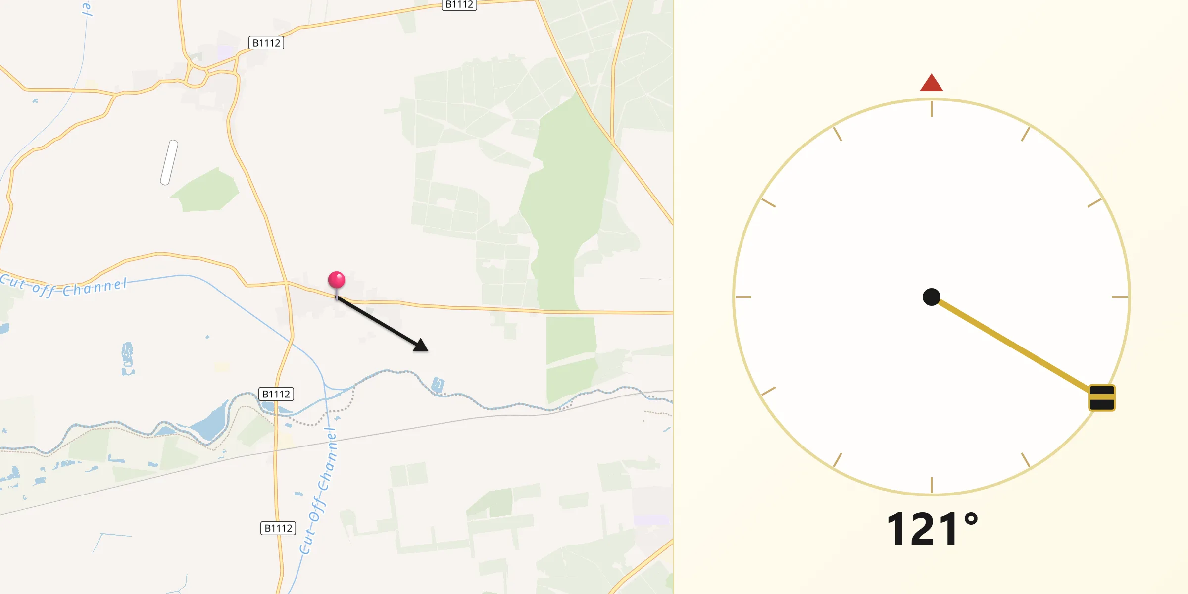 Qibla Direction from Hockwold cum Wilton