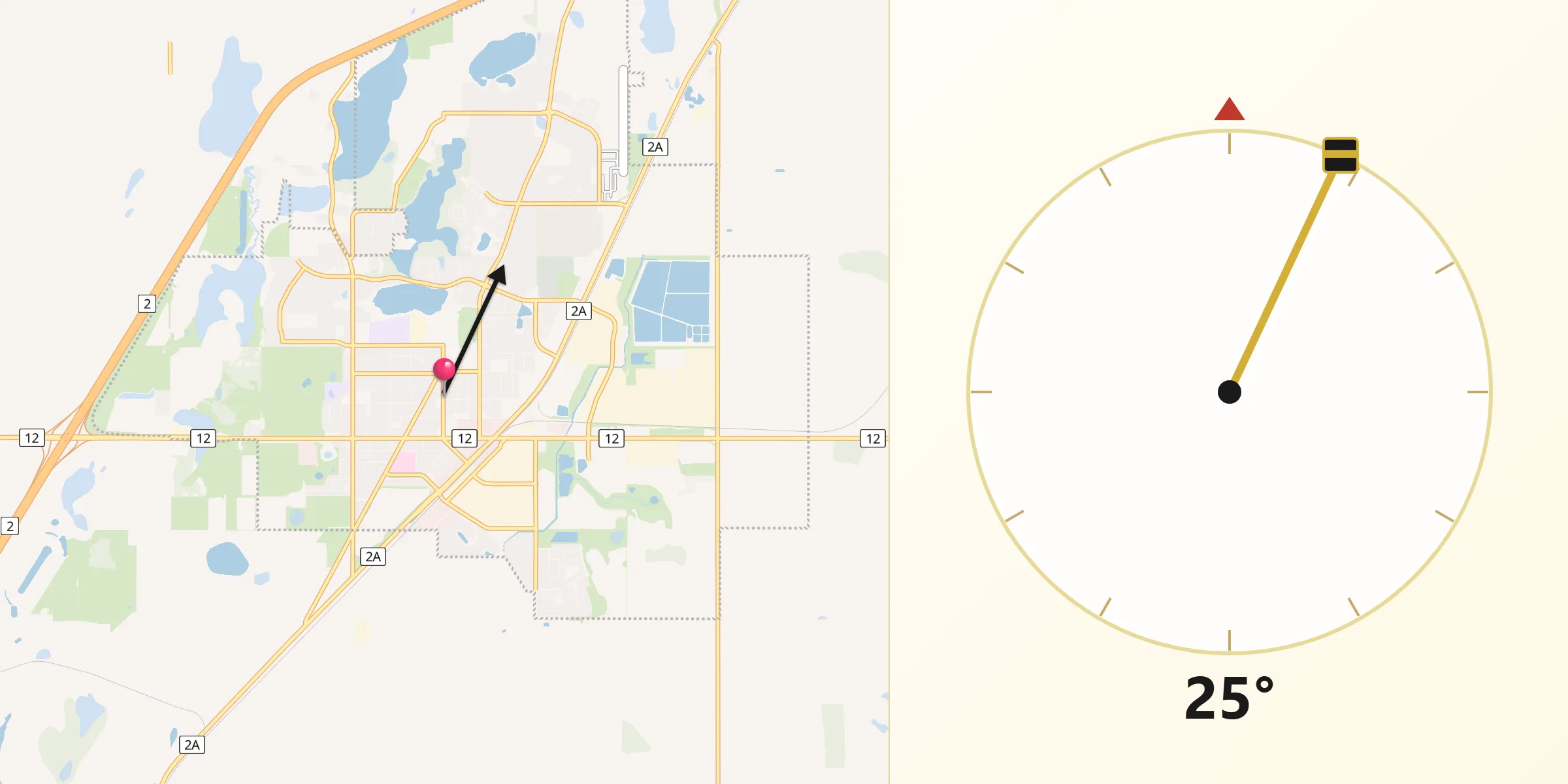 Qibla Direction from Lacombe