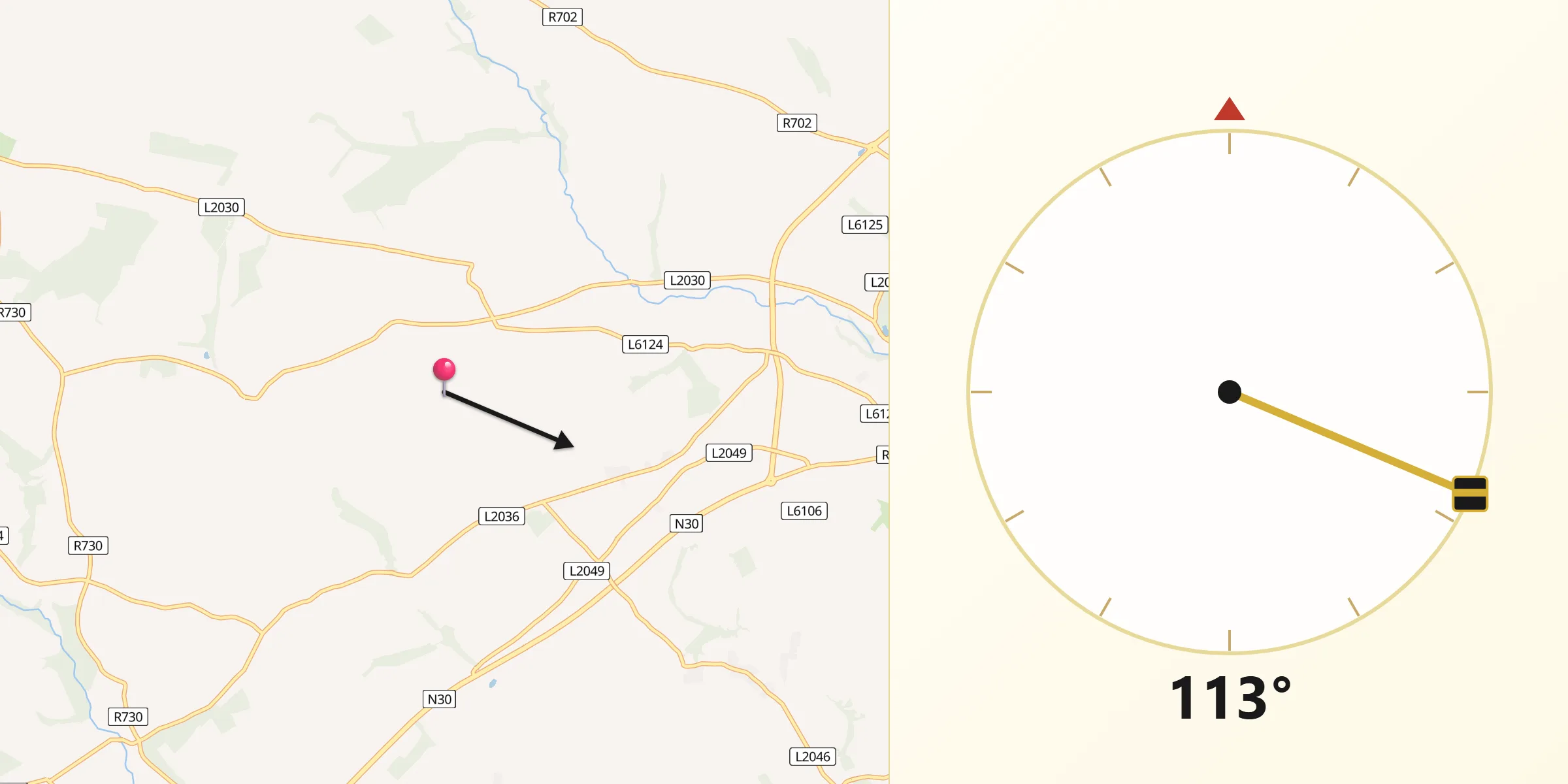 Qibla Direction from Loch Garman