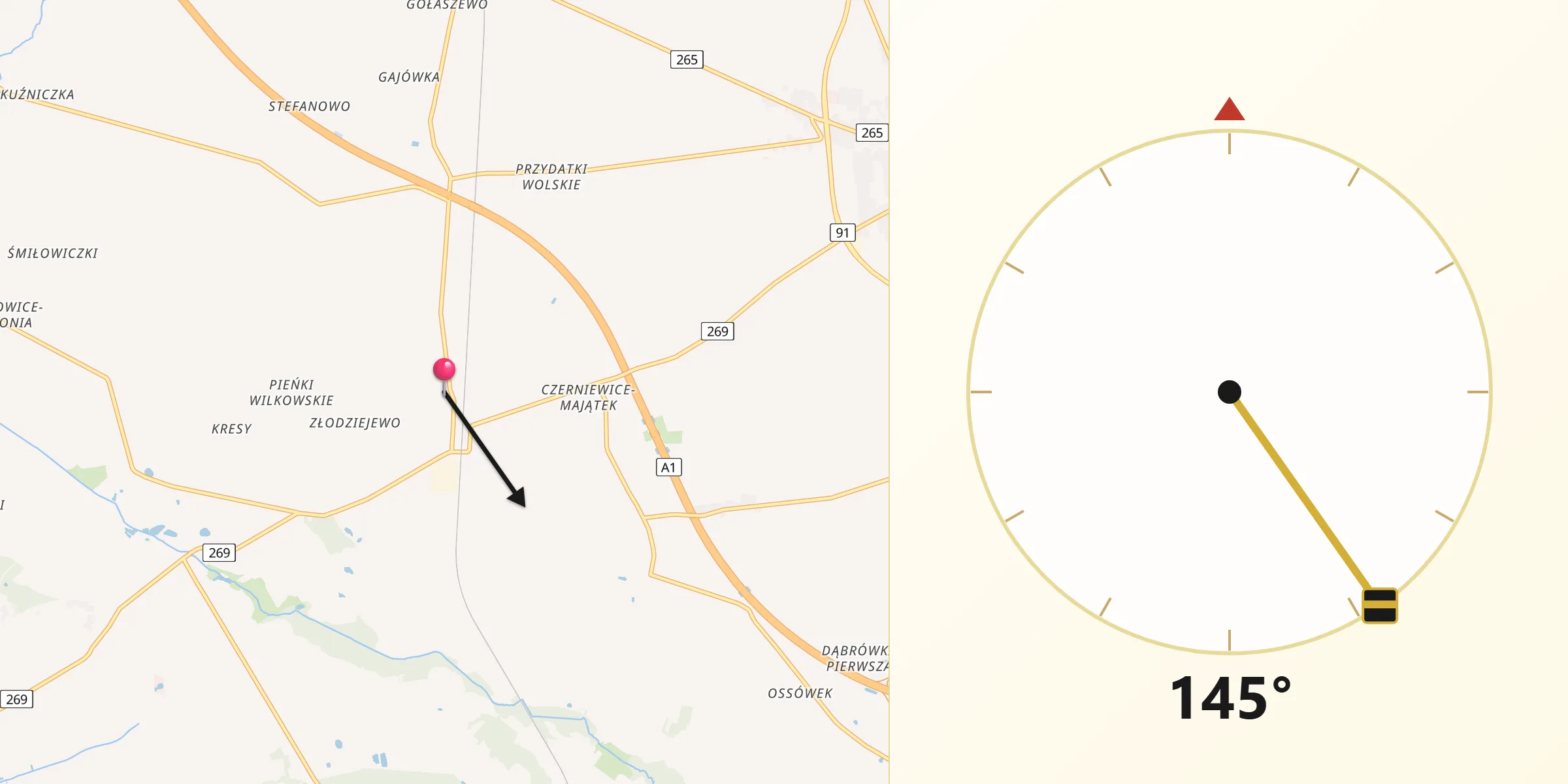 Kierunek Qibla z Czerniewice