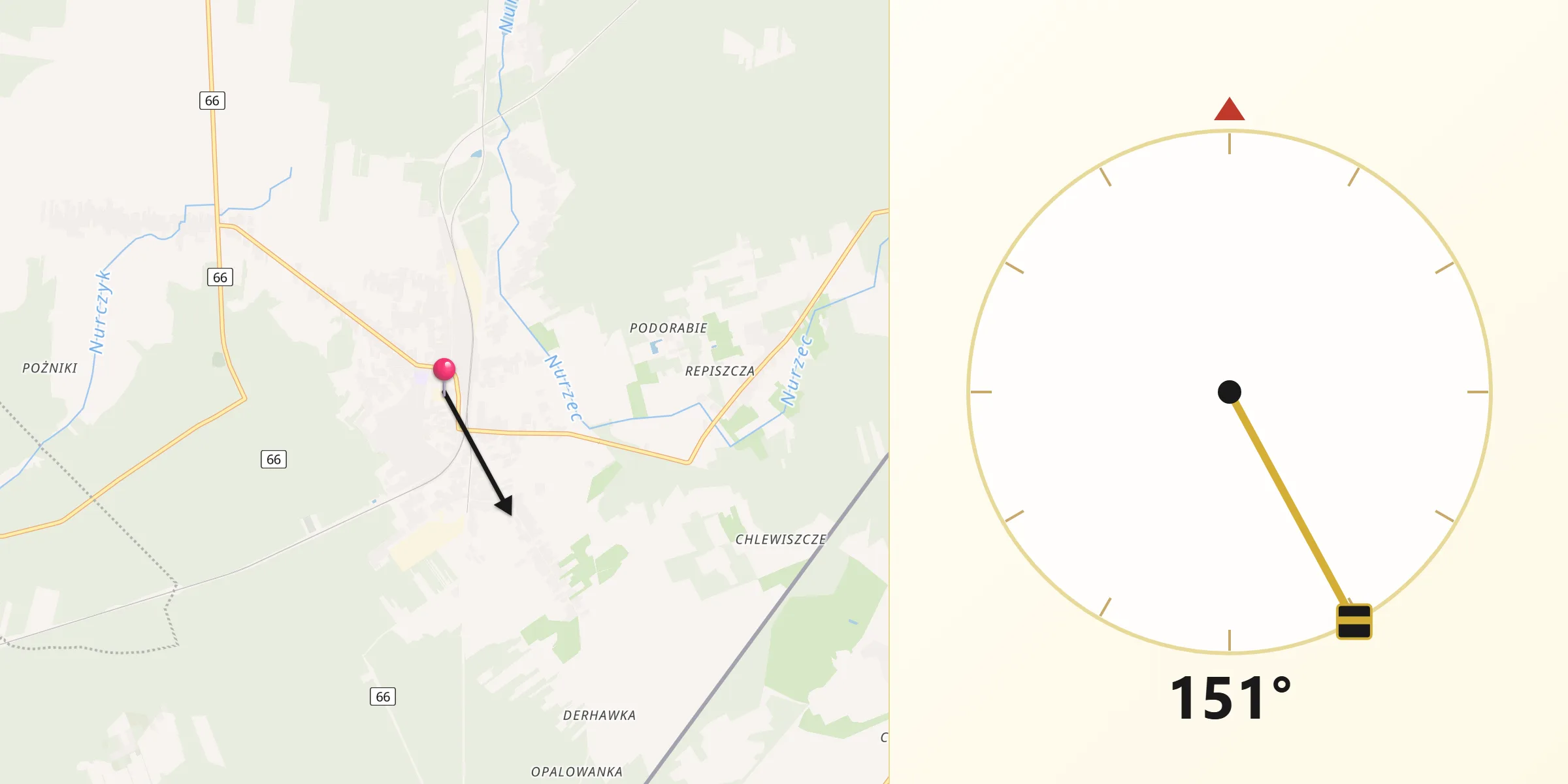 Kierunek Qibla z Czeremcha
