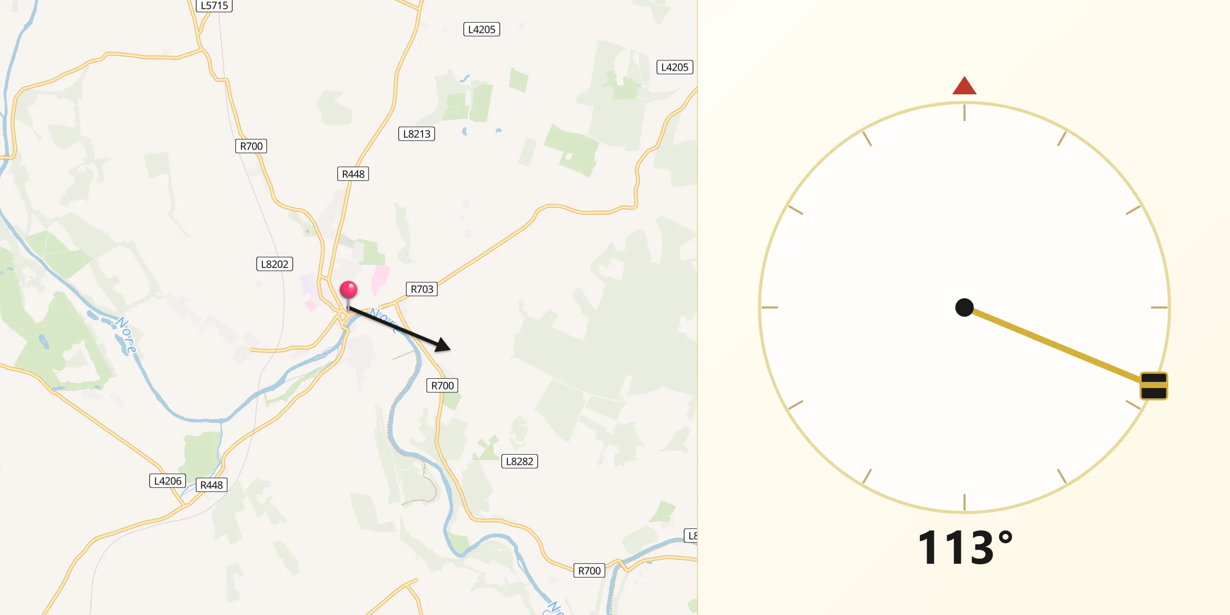 Qibla Direction from Thomastown