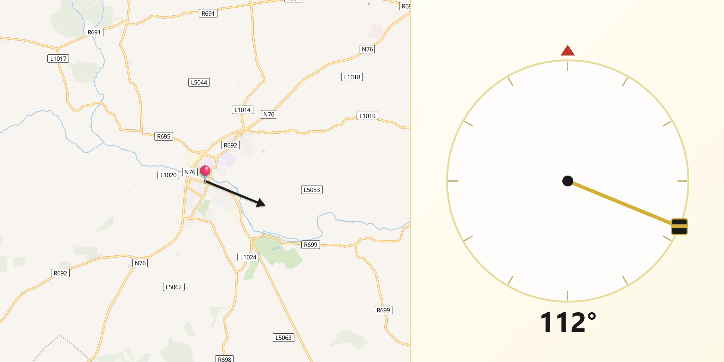 Qibla Direction from Callan