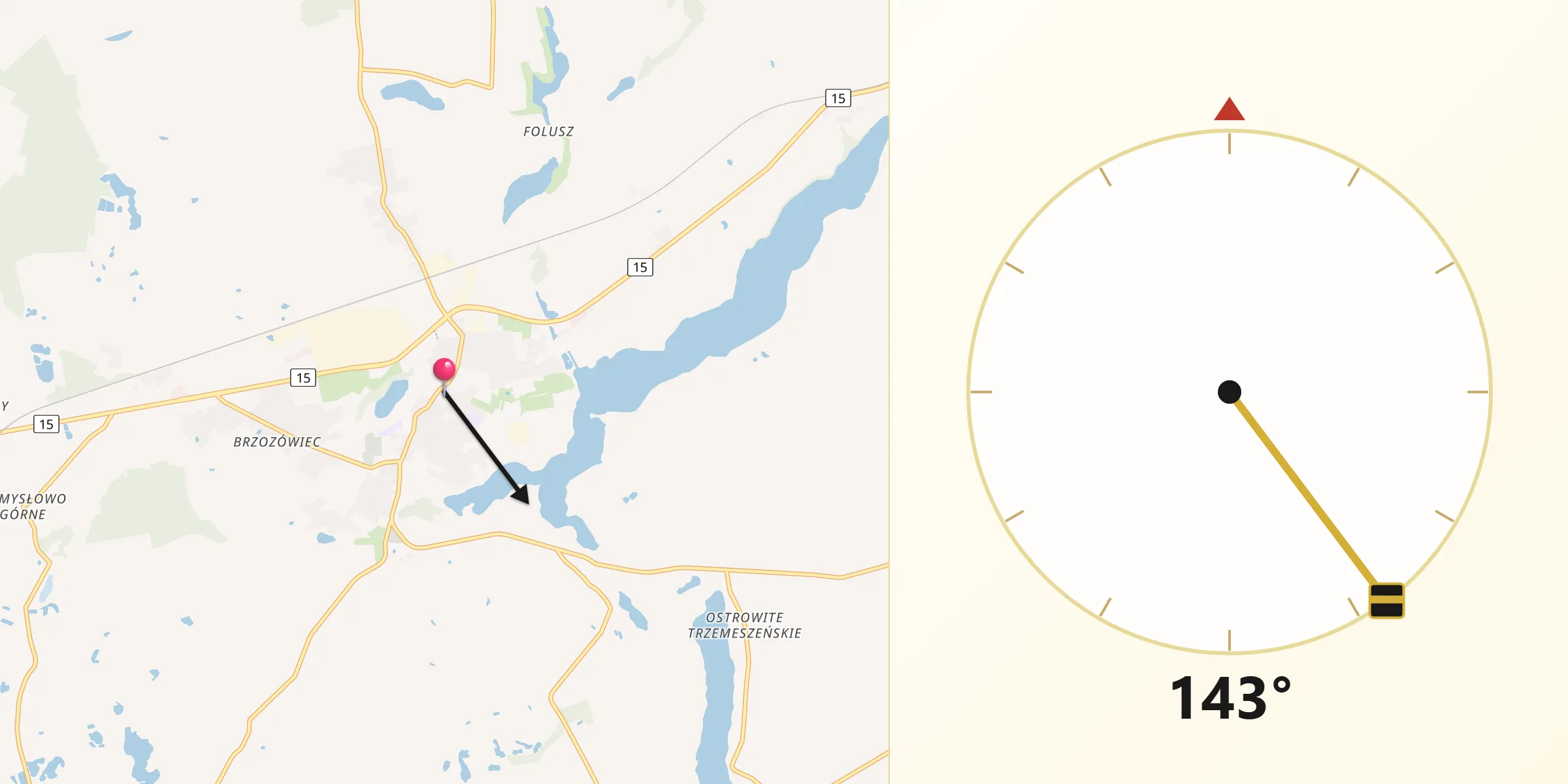 Kierunek Qibla z Trzemeszno