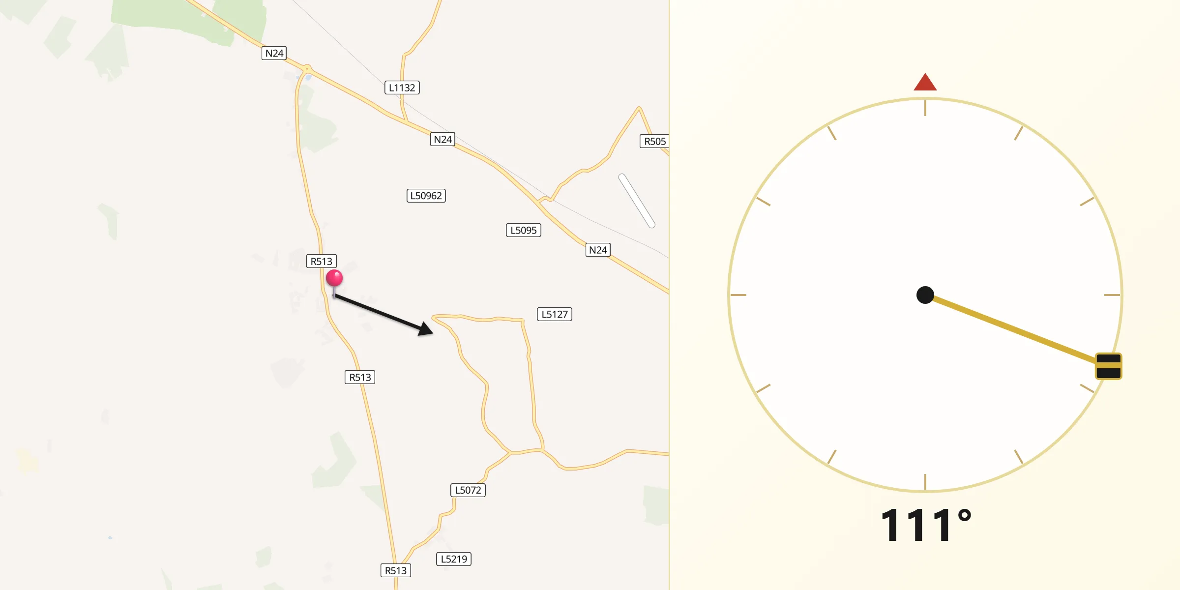 Qibla Direction from Caherconlish