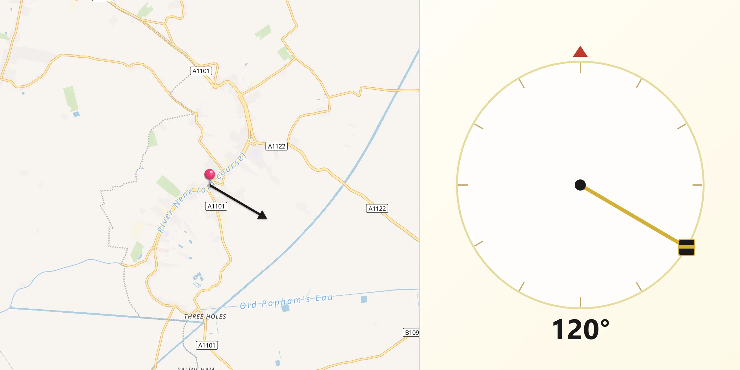 Qibla Direction from Upwell