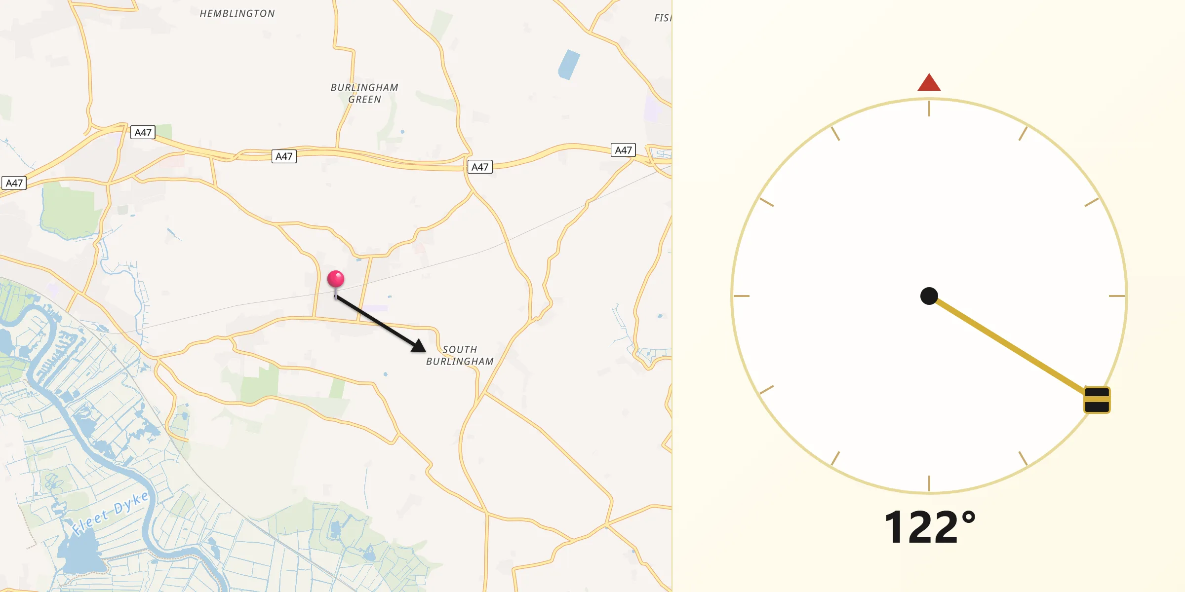 Qibla Direction from Lingwood