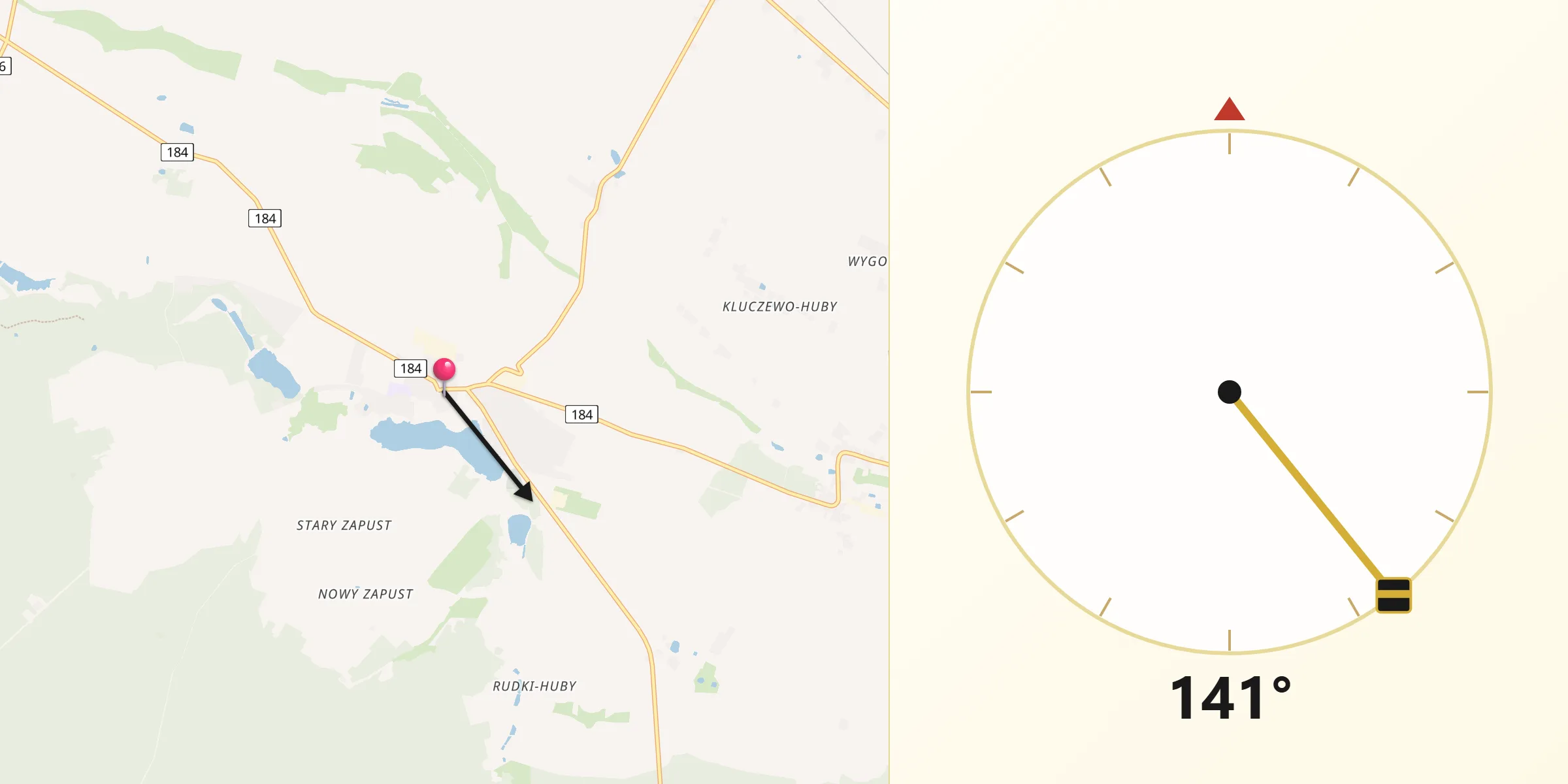 Kierunek Qibla z Ostroróg