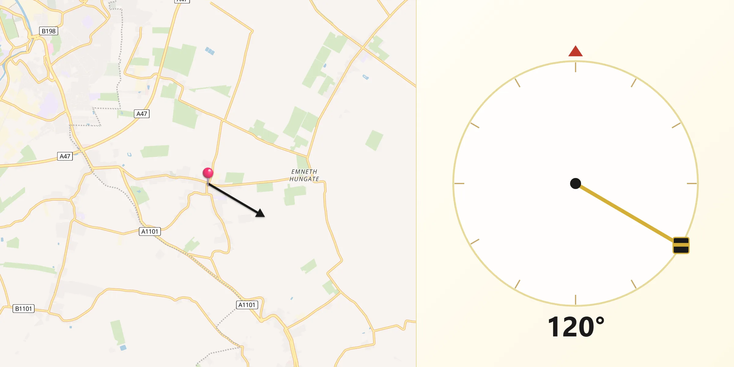 Qibla Direction from Emneth