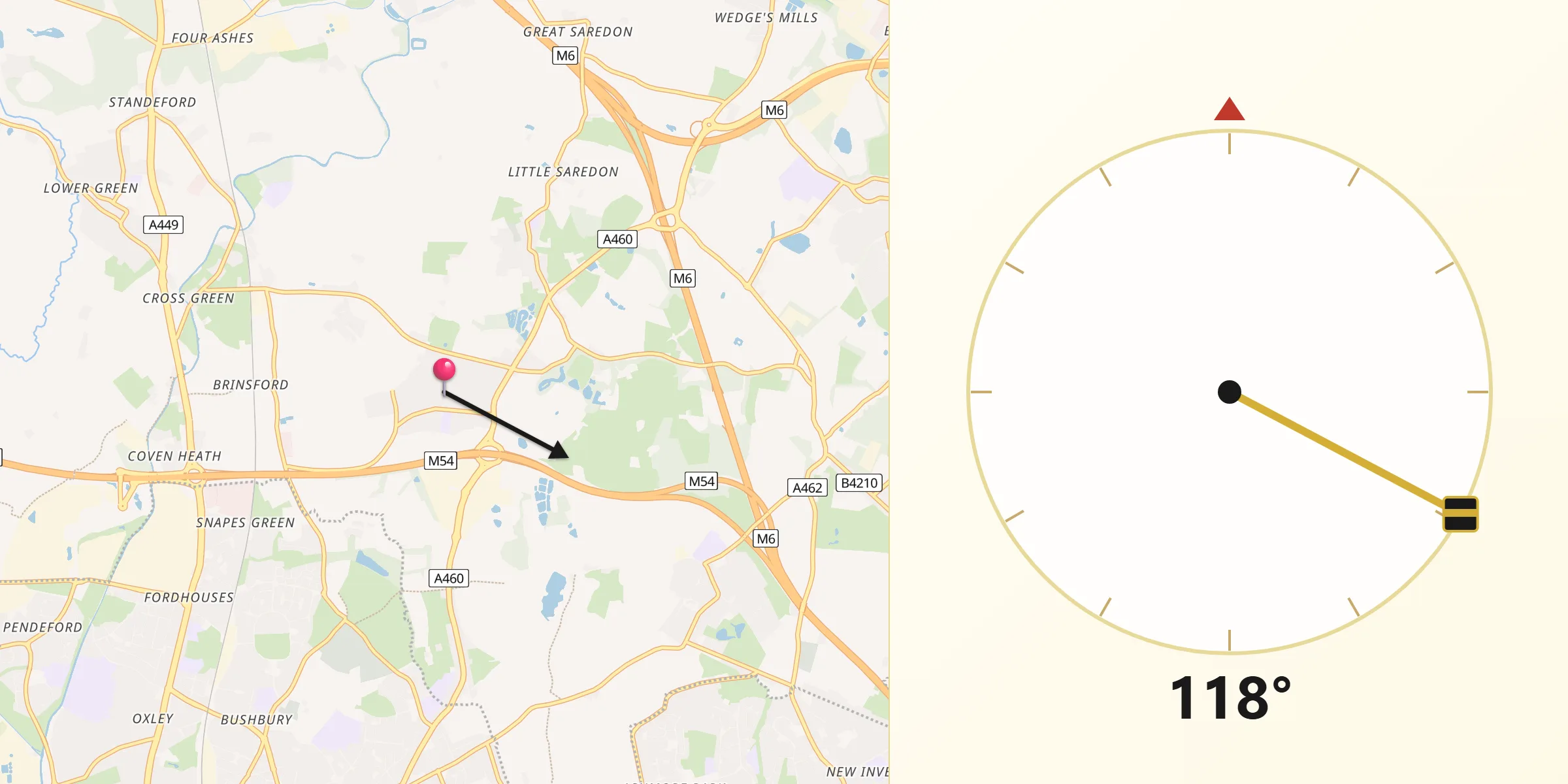 Qibla Direction from Featherstone