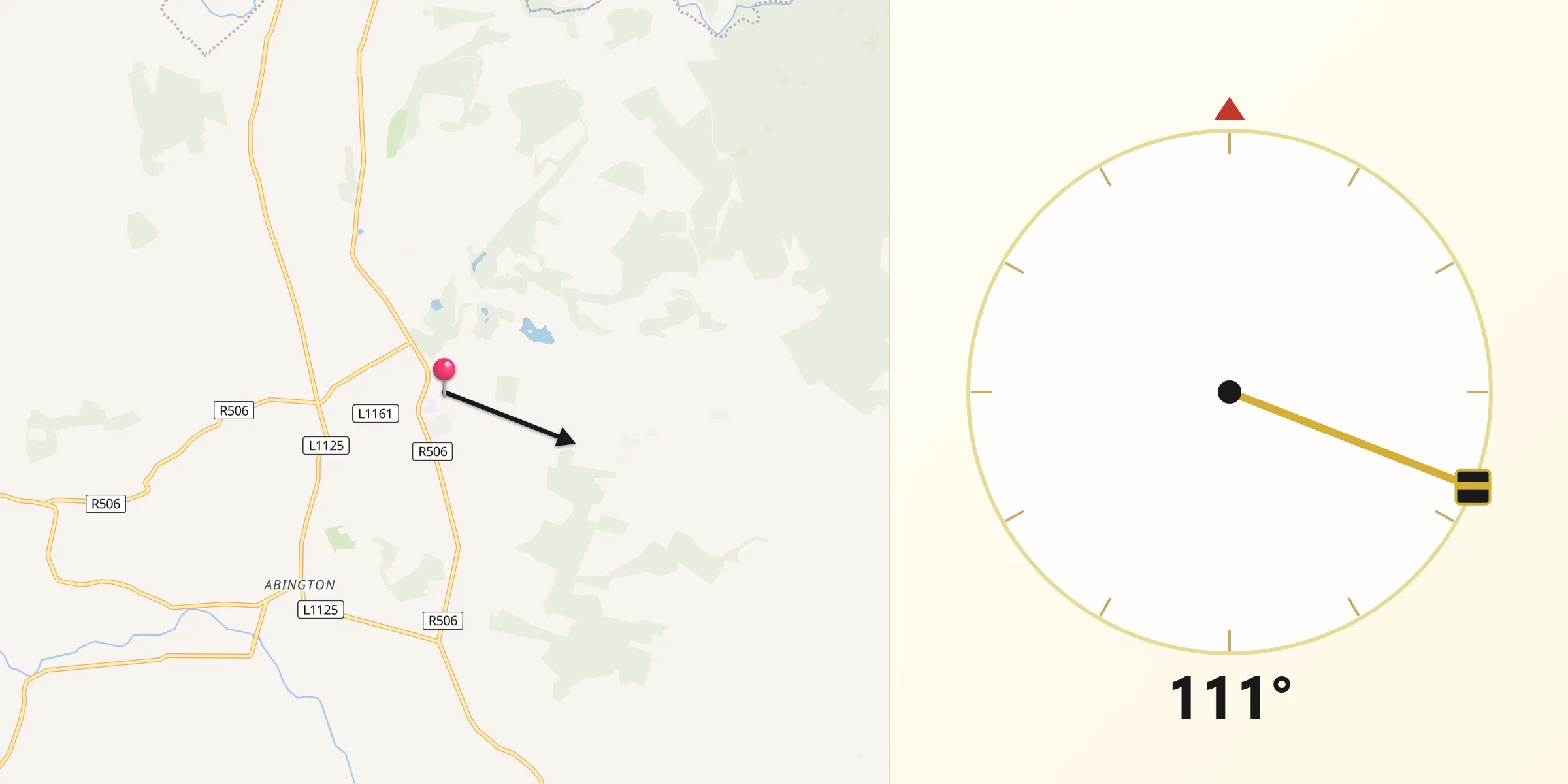 Qibla Direction from Moroe