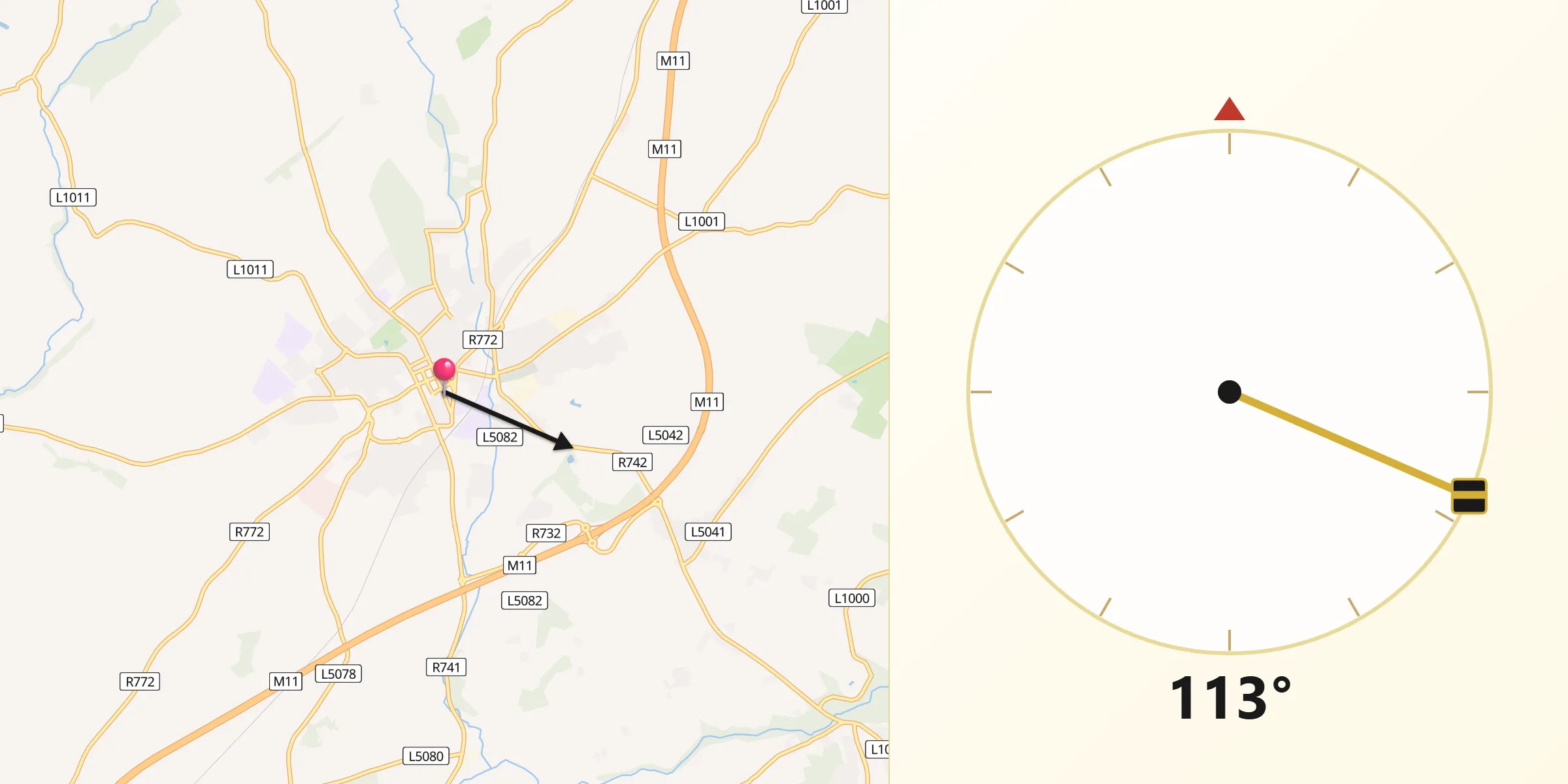 Qibla Direction from Gorey