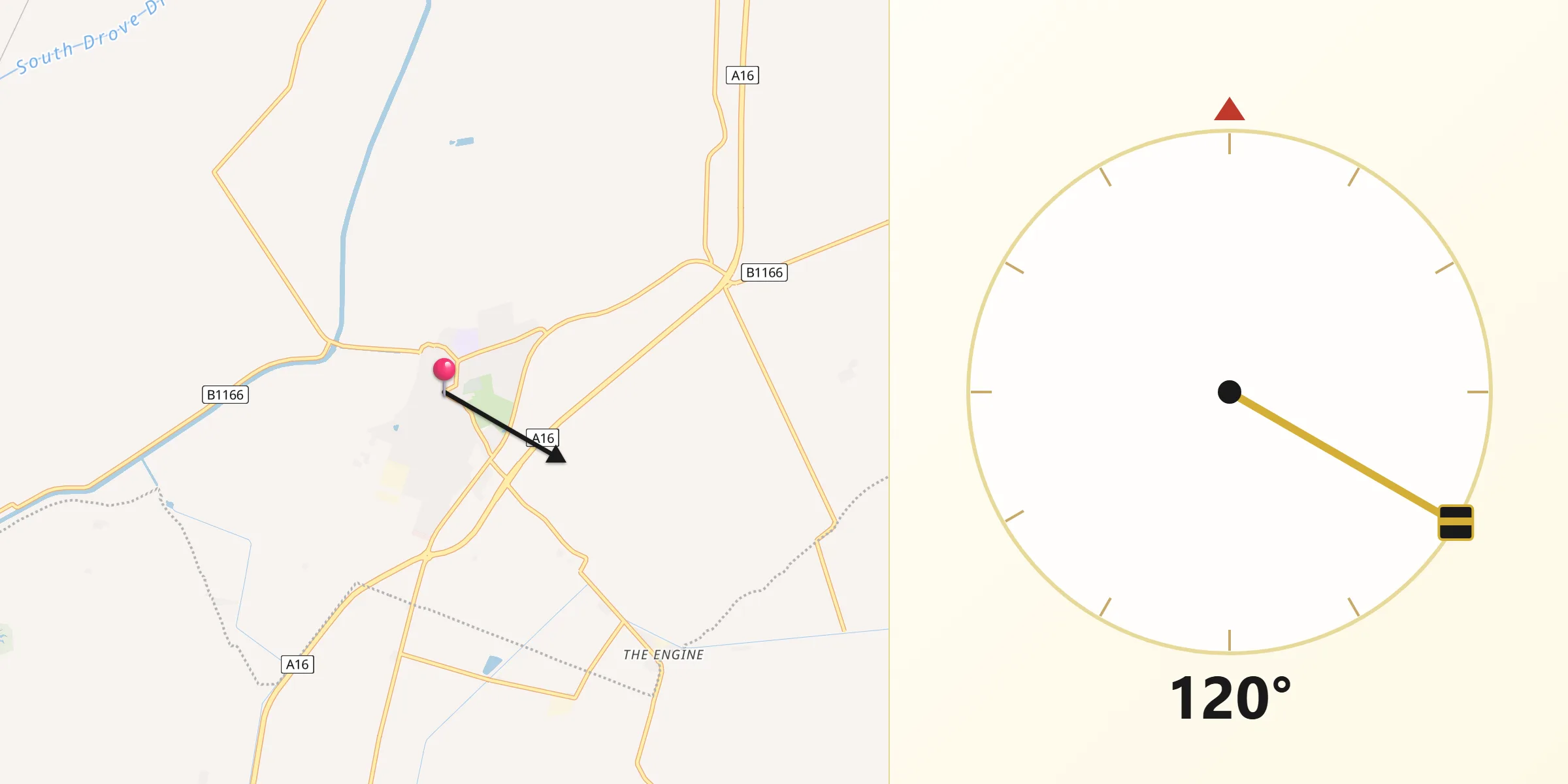 Qibla Direction from Crowland