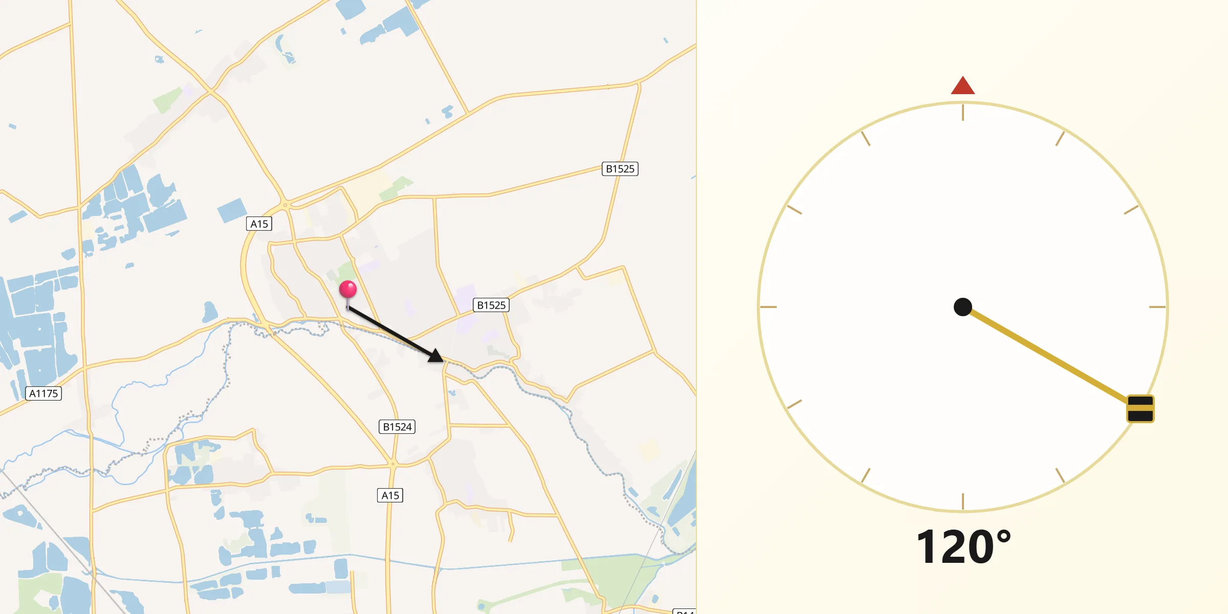 Qibla Direction from Market Deeping