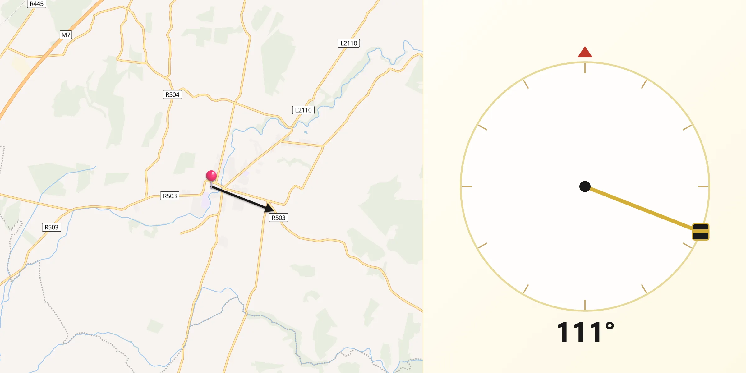 Qibla Direction from Newport
