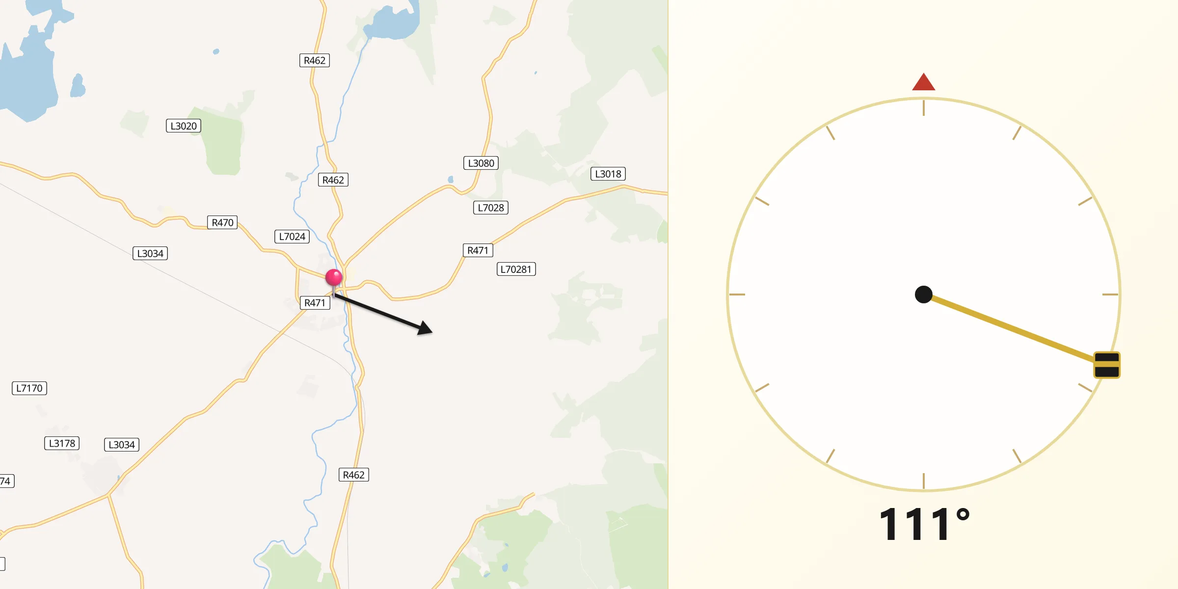 Qibla Direction from Sixmilebridge