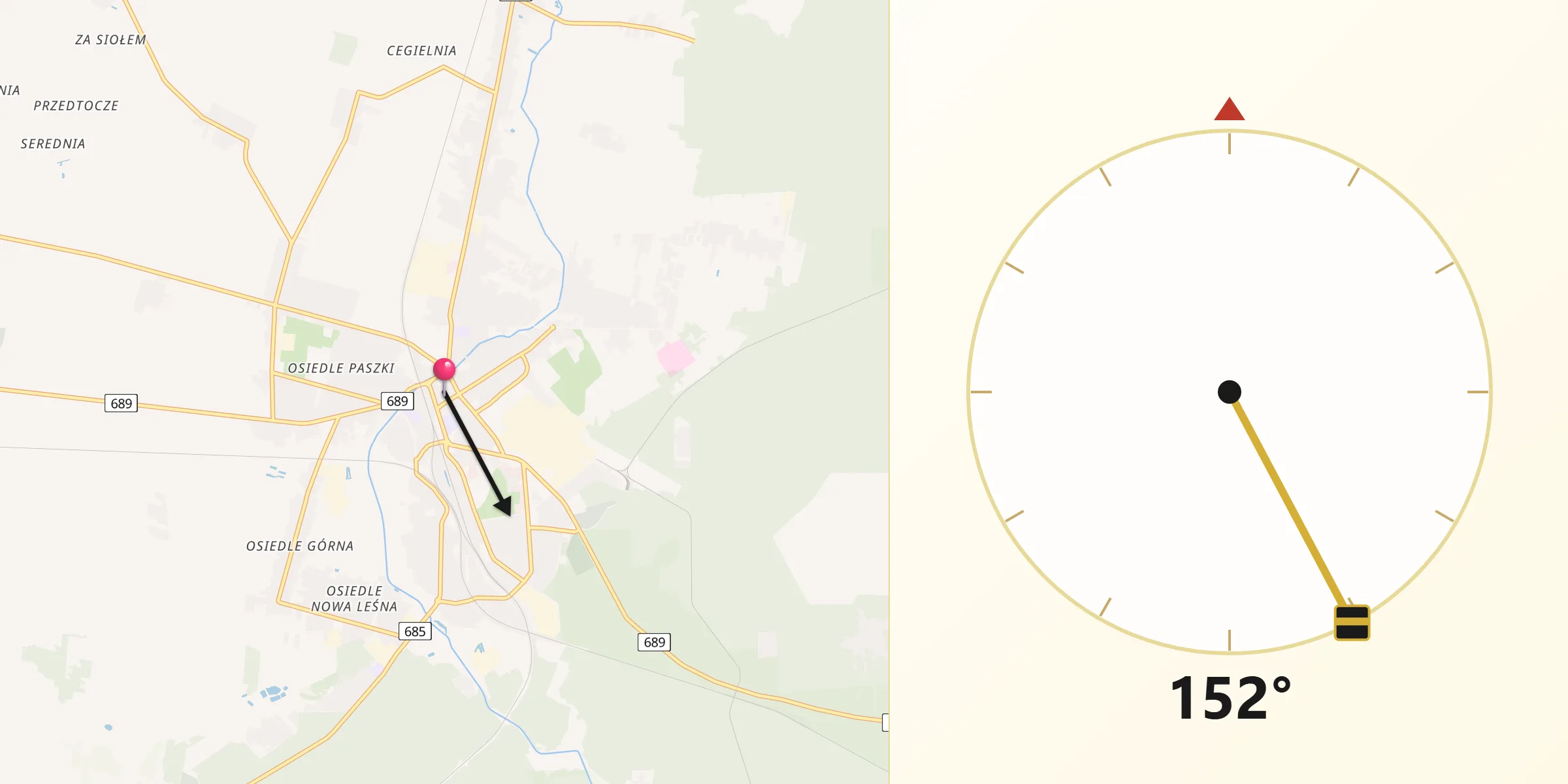 Kierunek Qibla z Hajnówka
