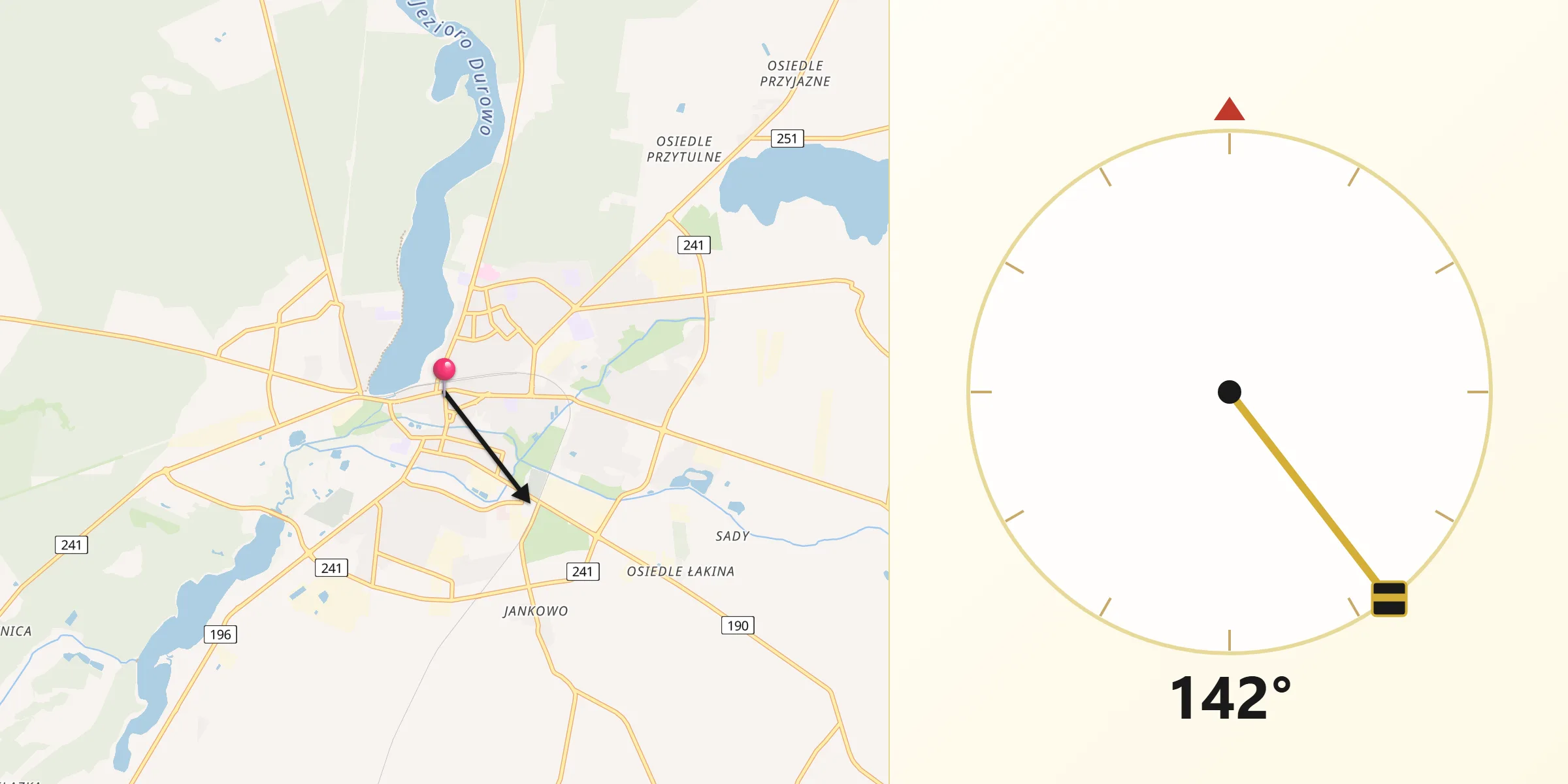 Kierunek Qibla z Wongrowiec