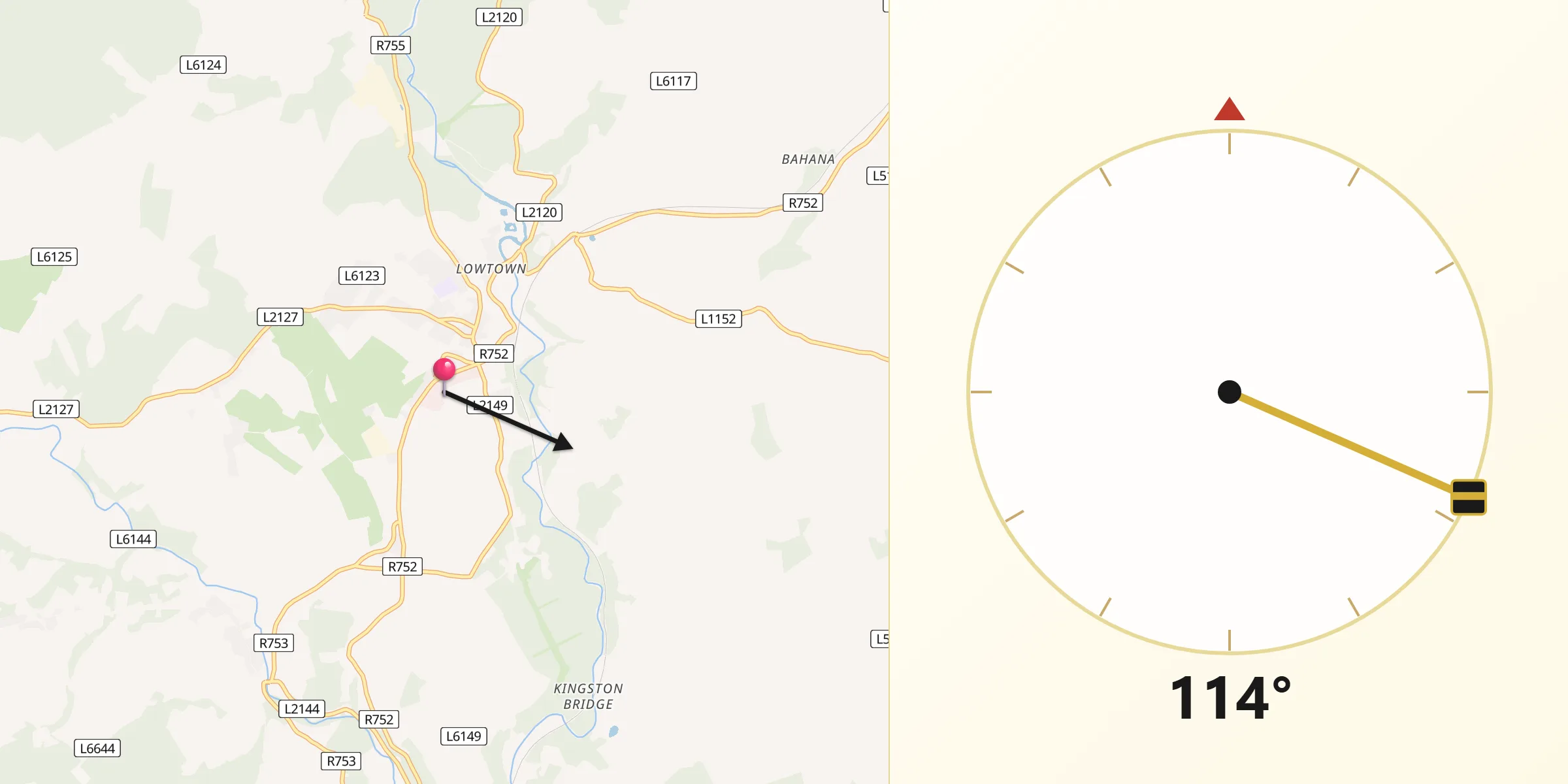 Qibla Direction from Rathdrum
