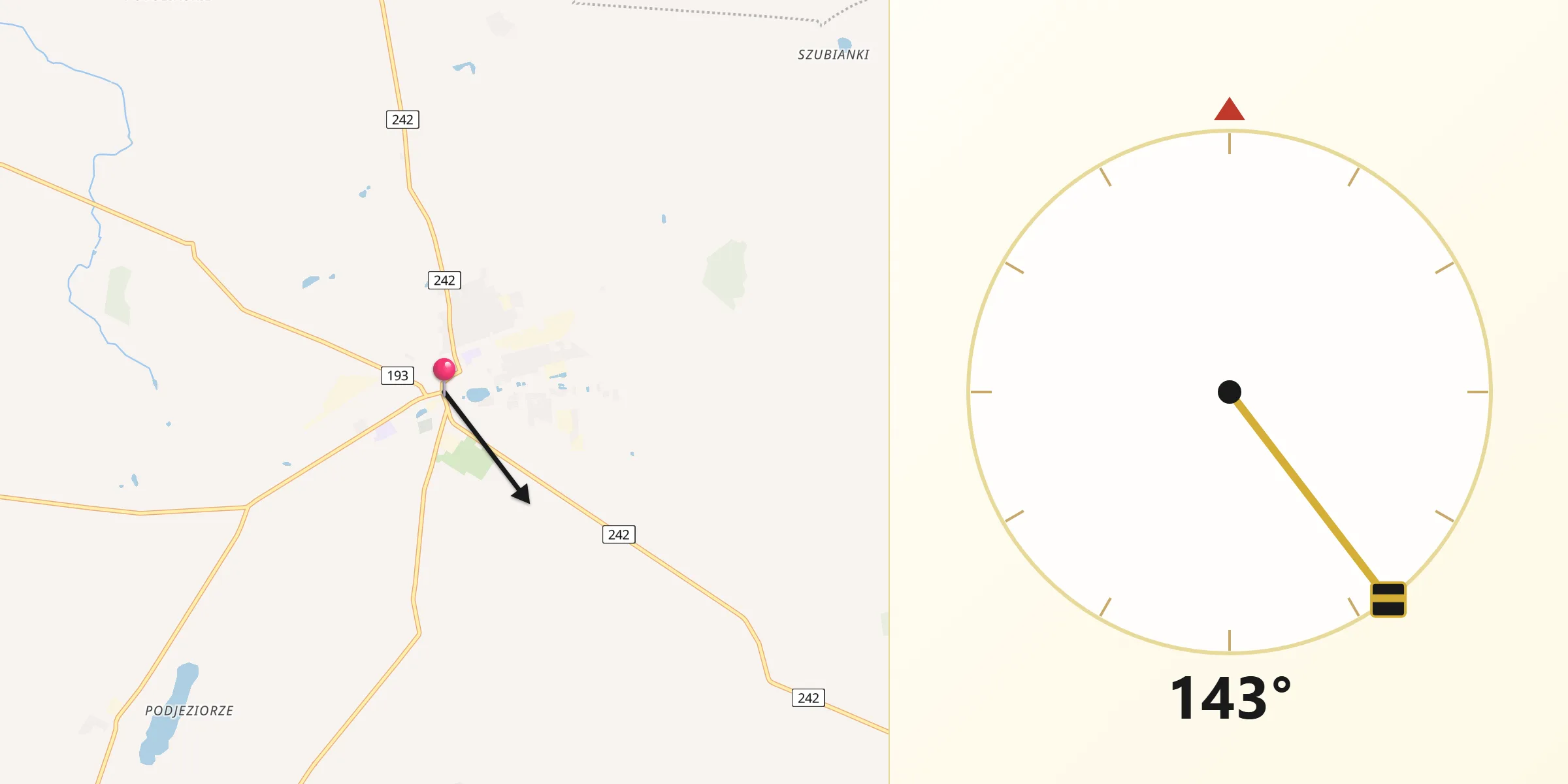 Kierunek Qibla z Gołańcz