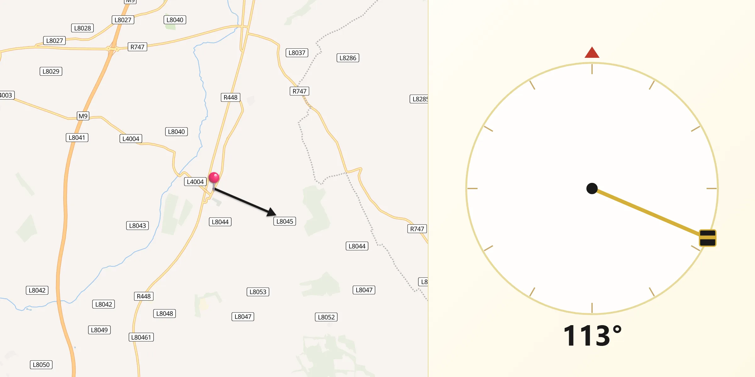 Qibla Direction from Moone