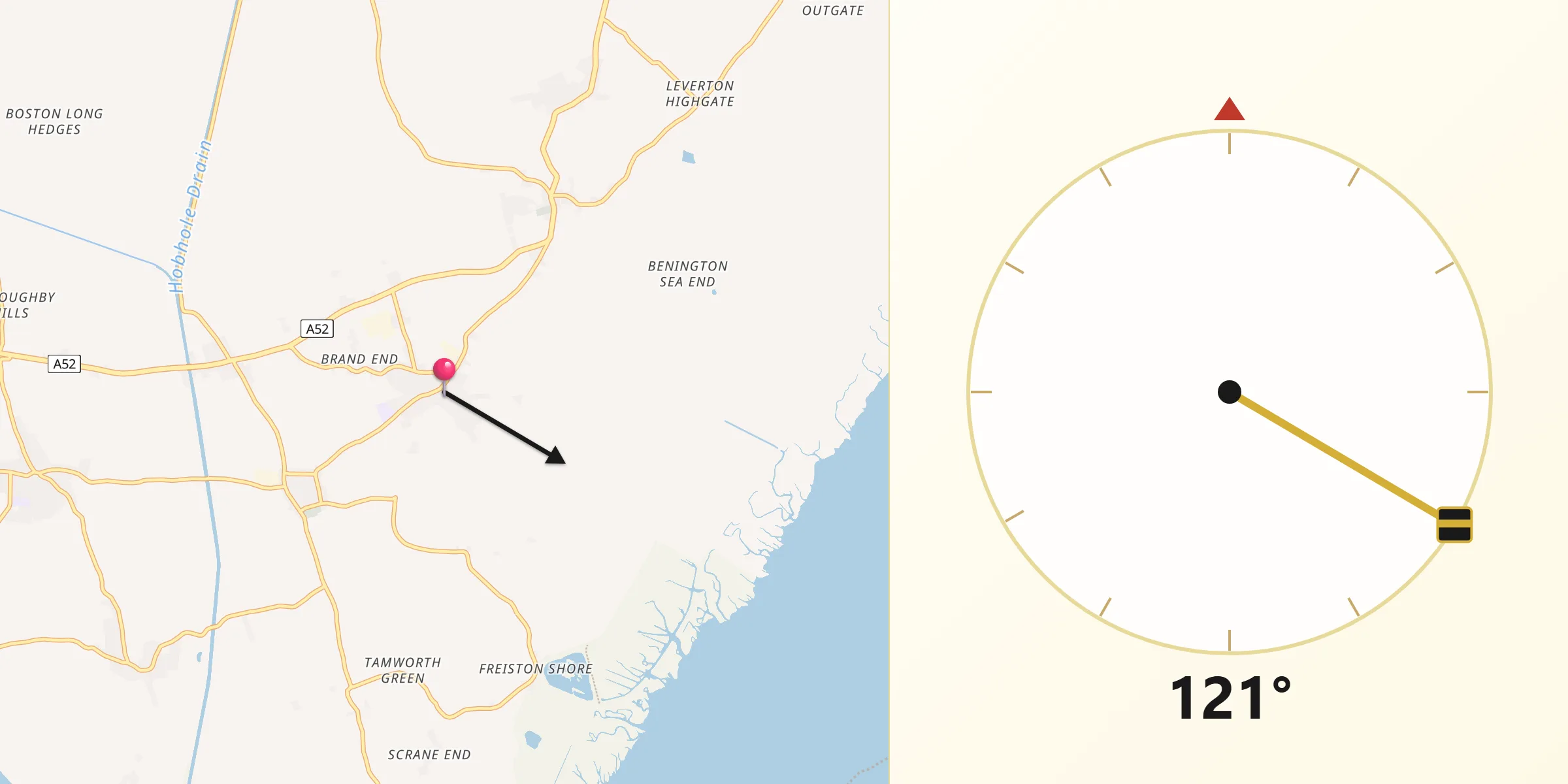 Qibla Direction from Butterwick