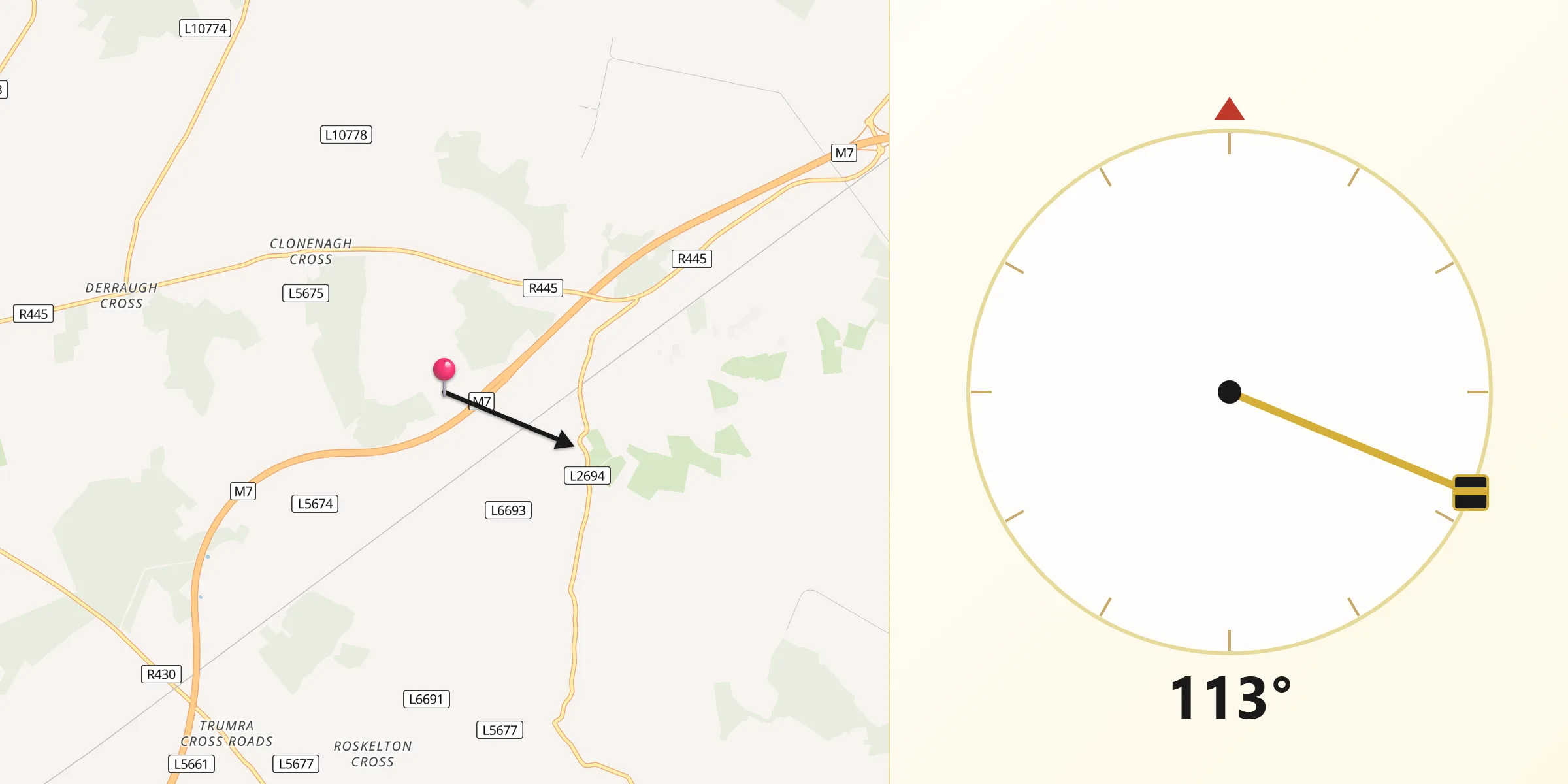 Qibla Direction from Laois