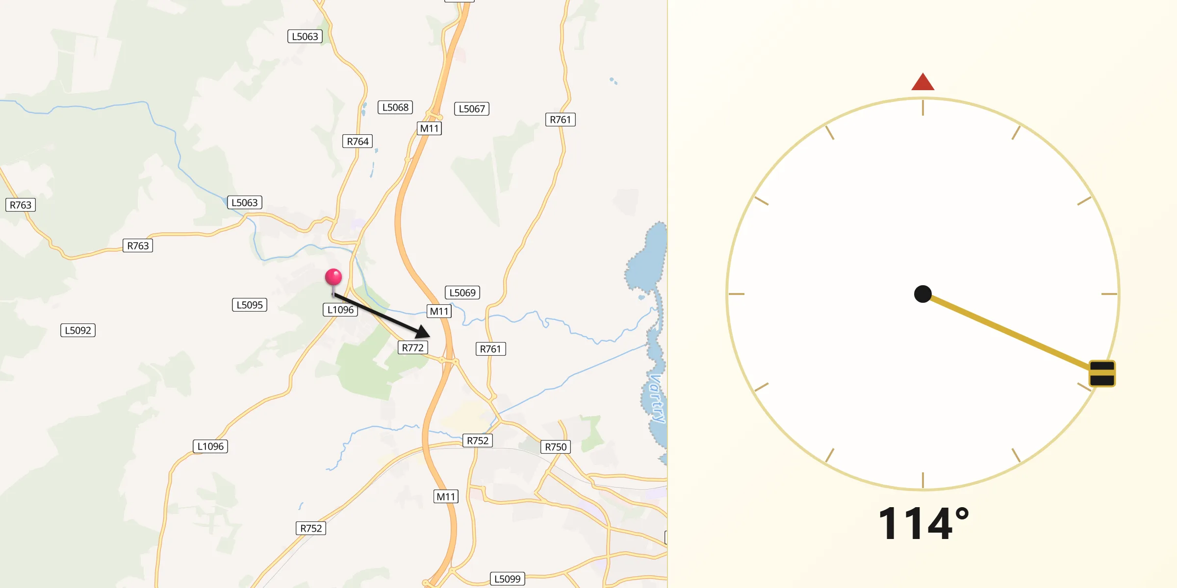 Qibla Direction from Ashford