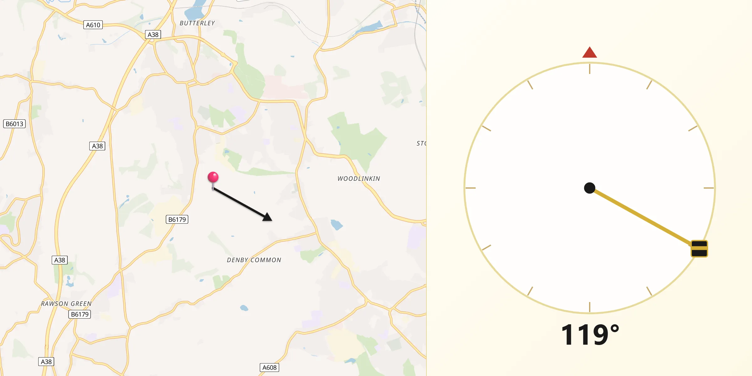 Qibla Direction from Ripley
