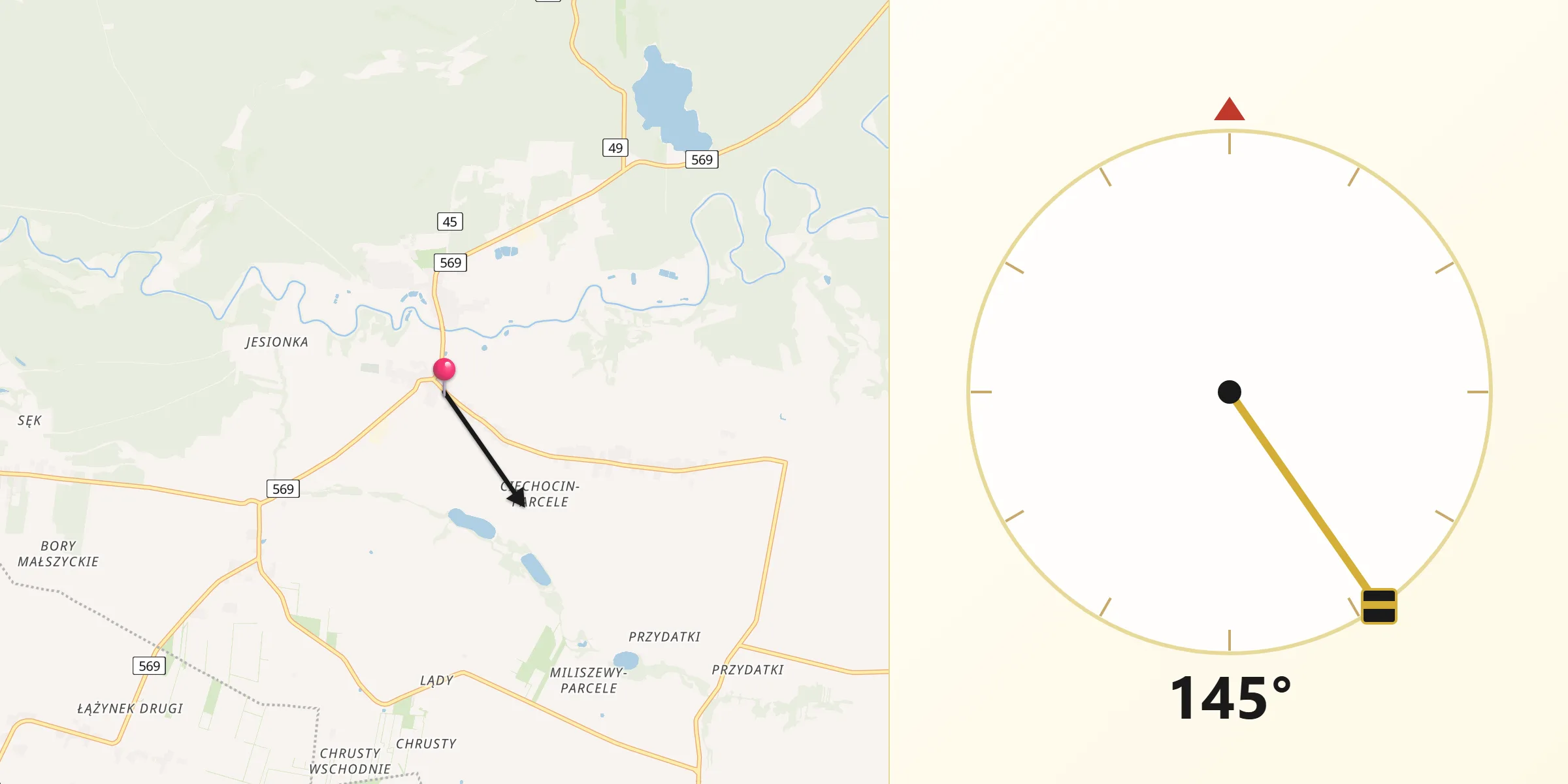 Kierunek Qibla z Ciechocin