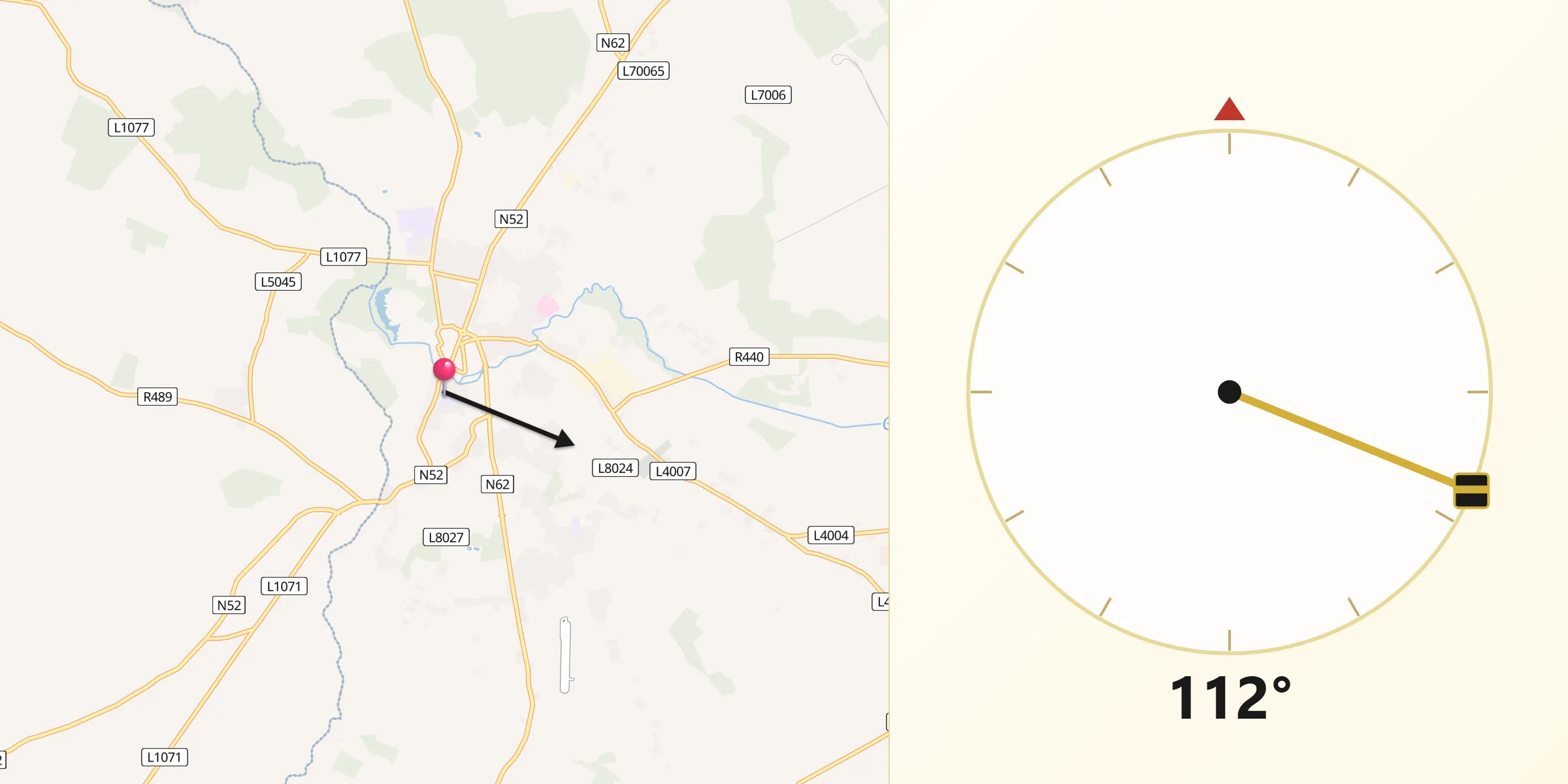 Qibla Direction from Birr