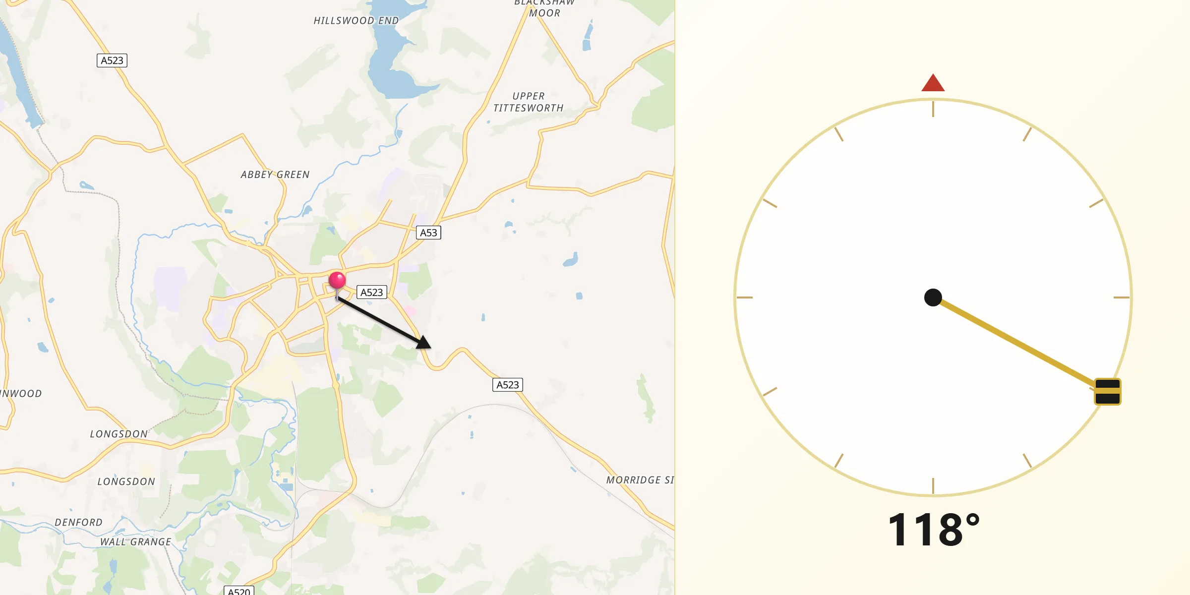 Qibla Direction from Leek