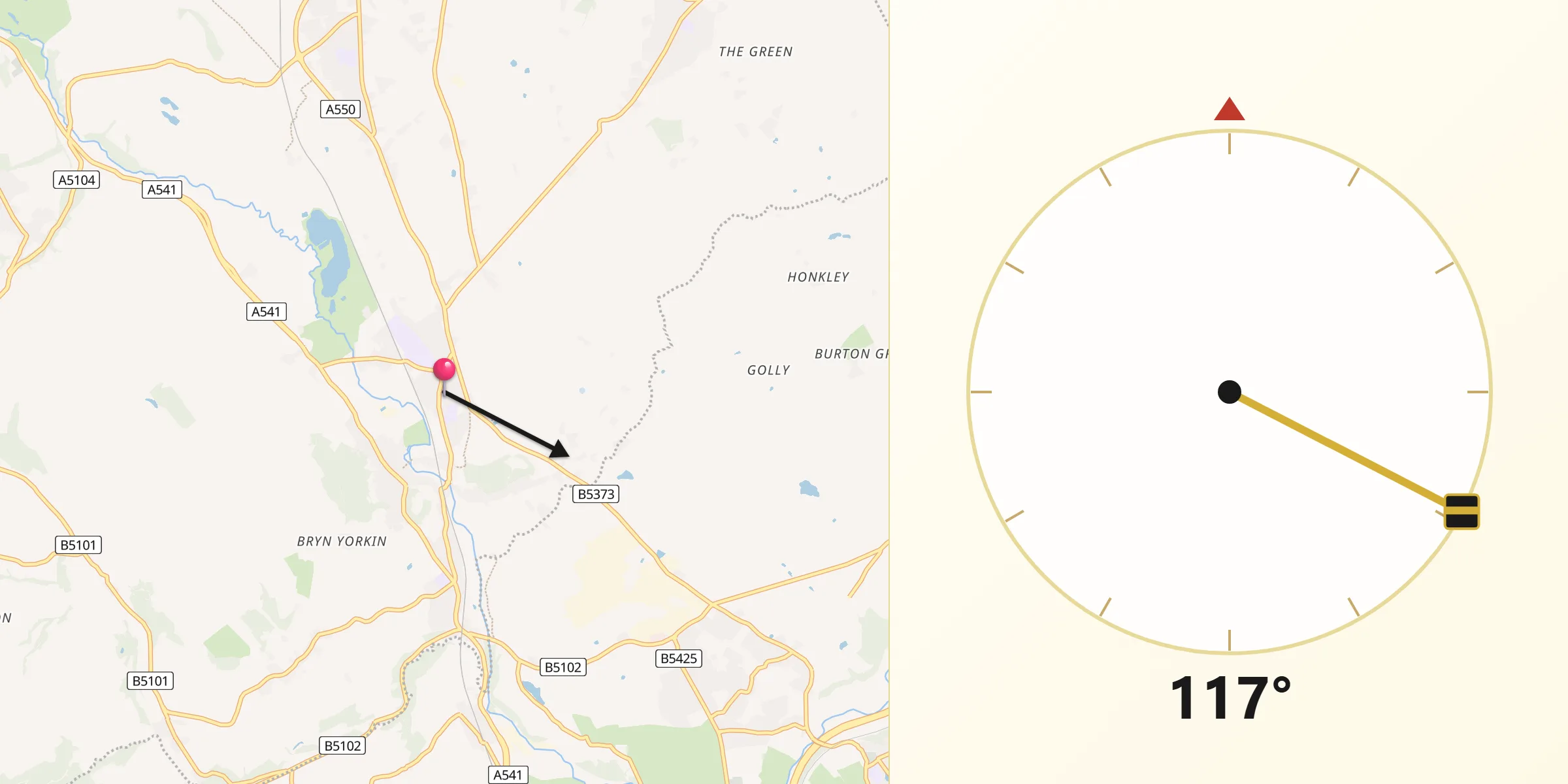 Qibla Direction from Hope