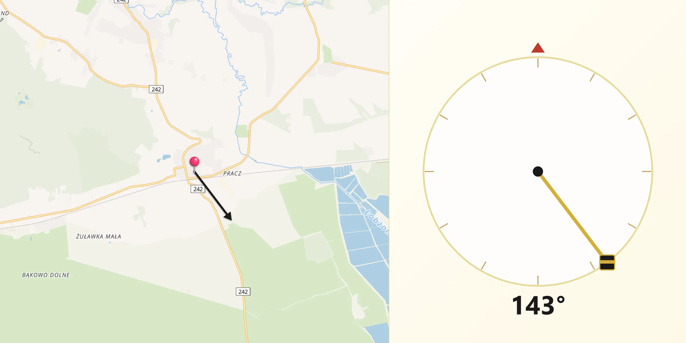 Kierunek Qibla z Osiek nad Notecią