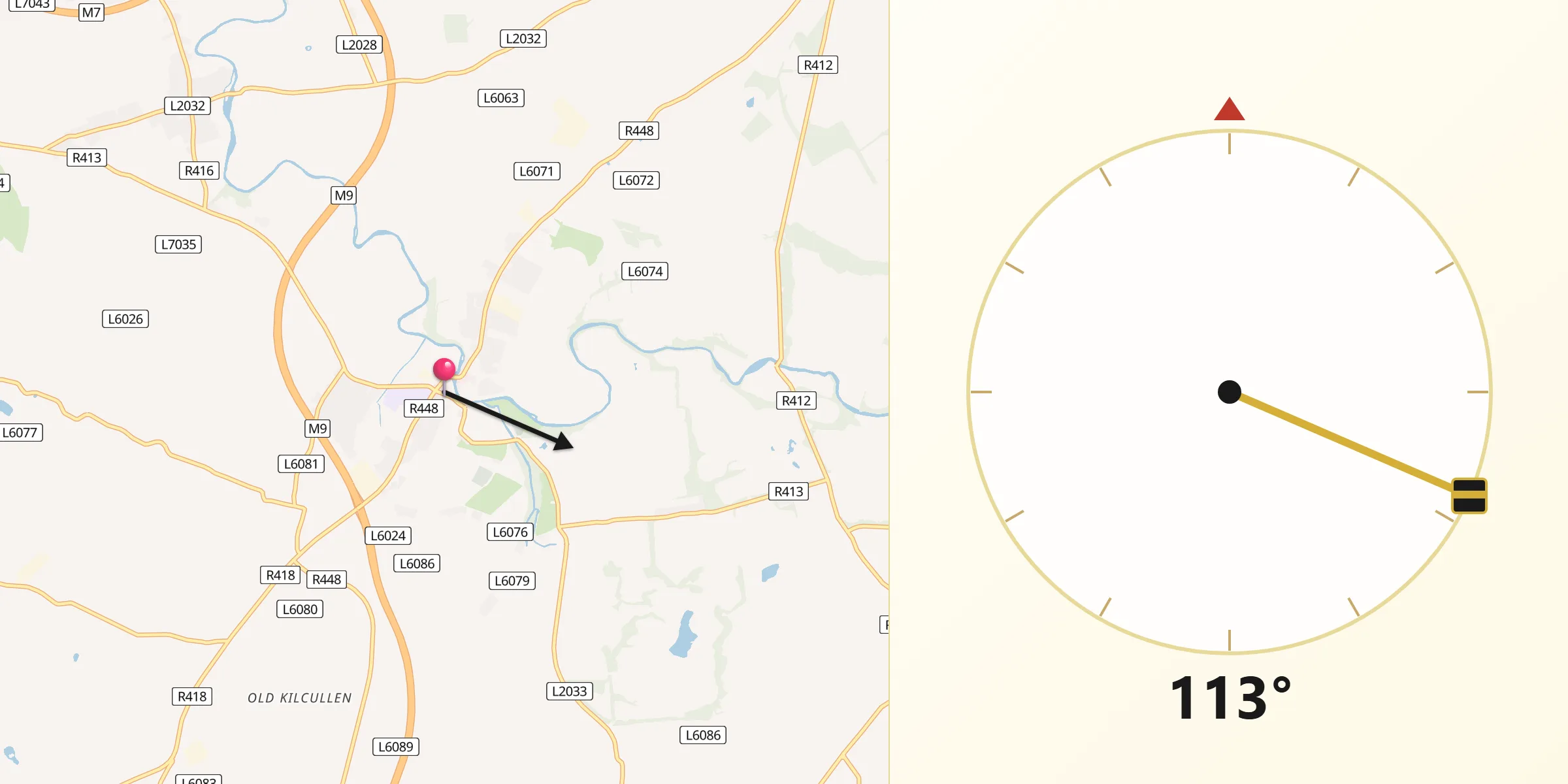 Qibla Direction from Kilcullen