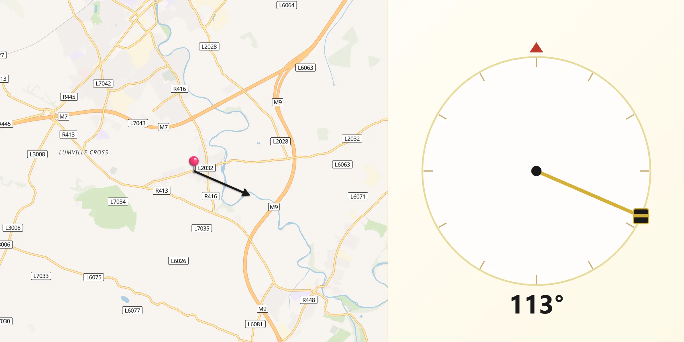 Qibla Direction from Athgarvan