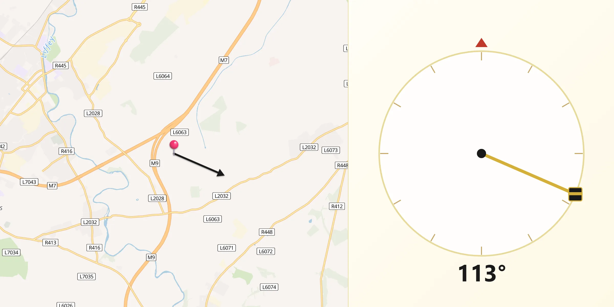 Qibla Direction from Kildare